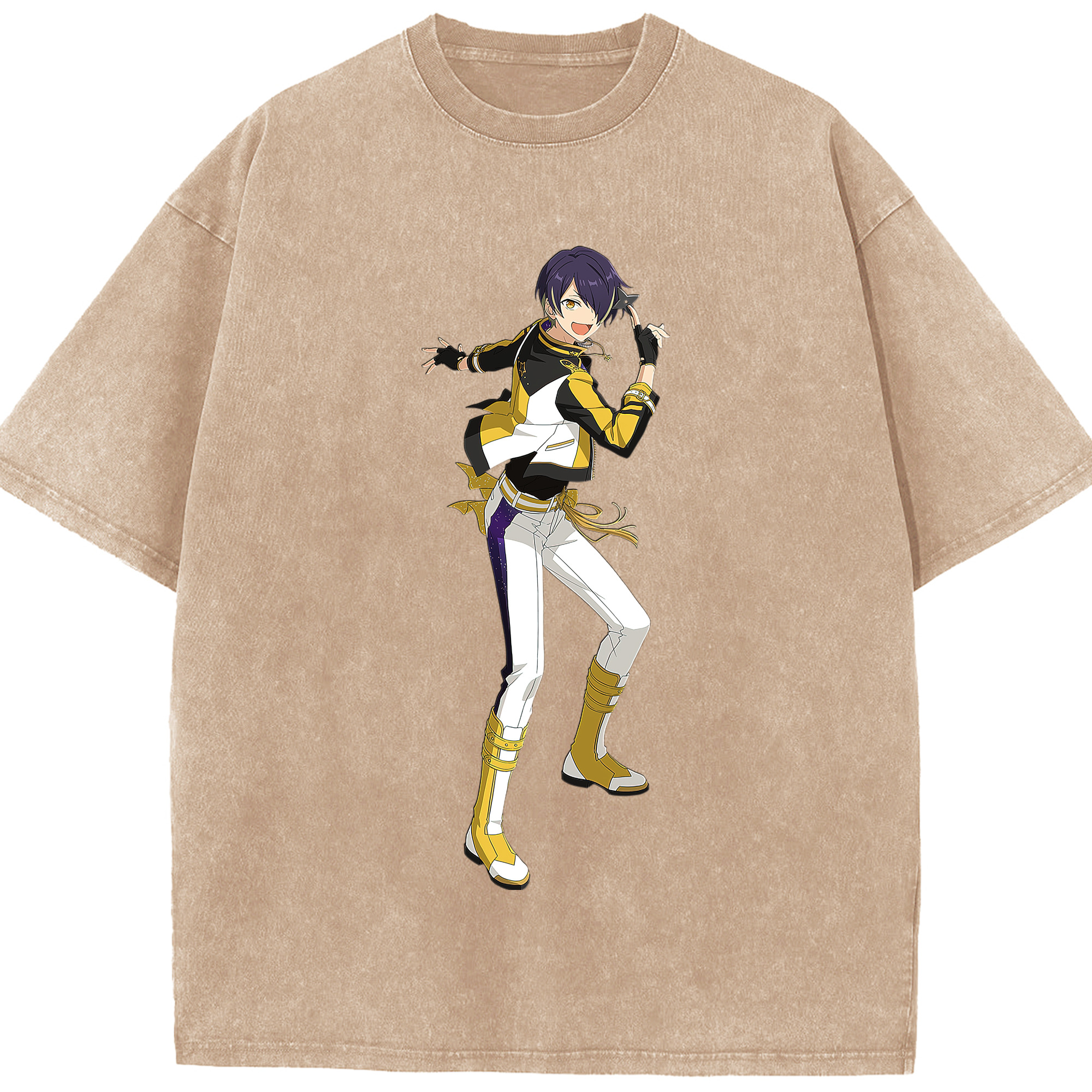 （画像用） あんさんぶるスターズ! Ensemble Stars 綿100% ヴィンテージ風 半袖Tシャツ（フロントプリント）