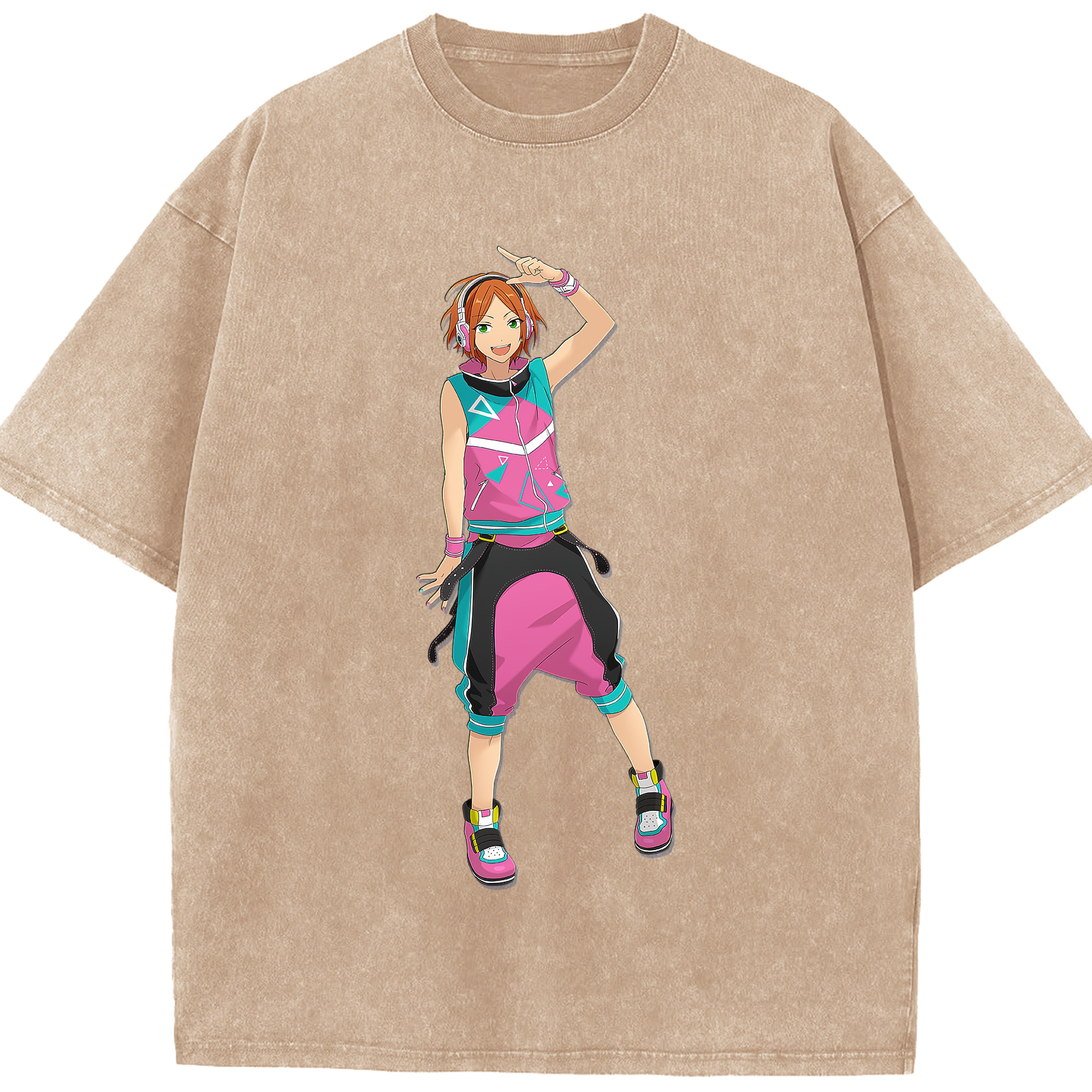 （画像用） あんさんぶるスターズ! Ensemble Stars 綿100% ヴィンテージ風 半袖Tシャツ（フロントプリント）