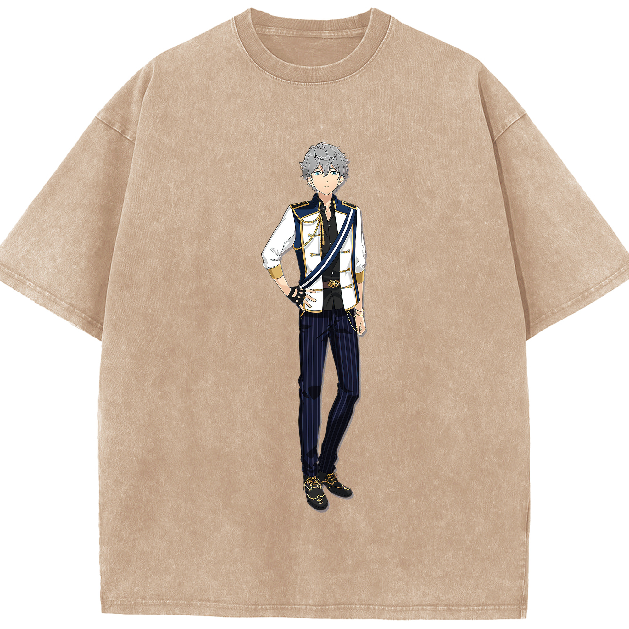 （画像用） あんさんぶるスターズ! Ensemble Stars 綿100% ヴィンテージ風 半袖Tシャツ（フロントプリント）