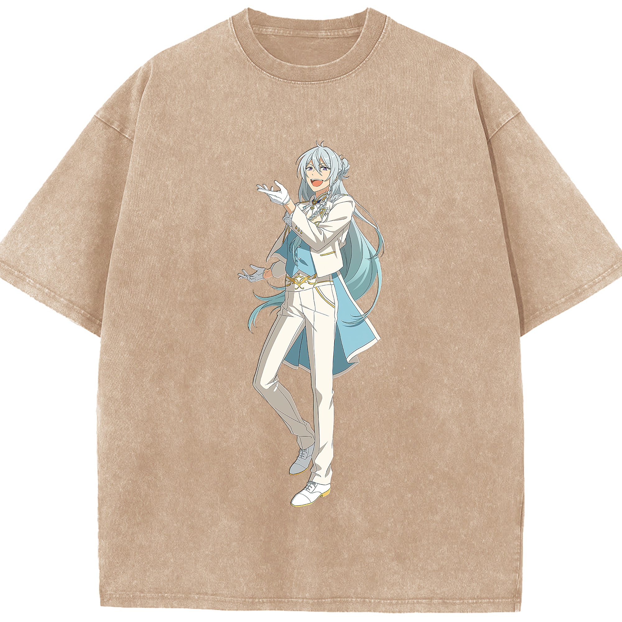 （画像用） あんさんぶるスターズ! Ensemble Stars 綿100% ヴィンテージ風 半袖Tシャツ（フロントプリント）