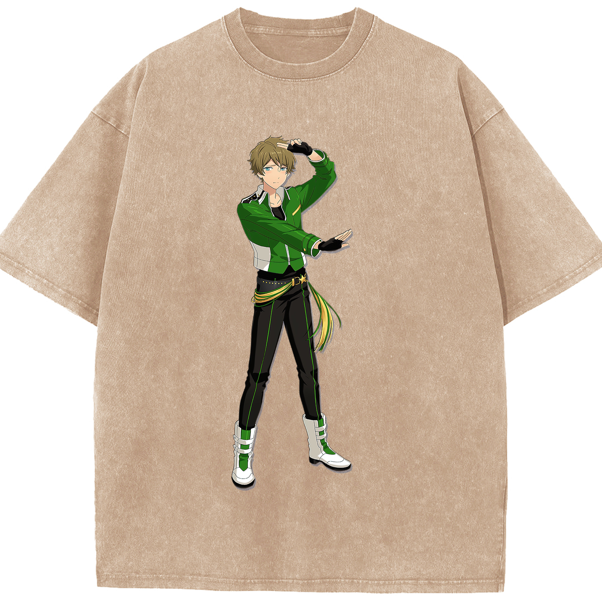 （画像用） あんさんぶるスターズ! Ensemble Stars 綿100% ヴィンテージ風 半袖Tシャツ（フロントプリント）