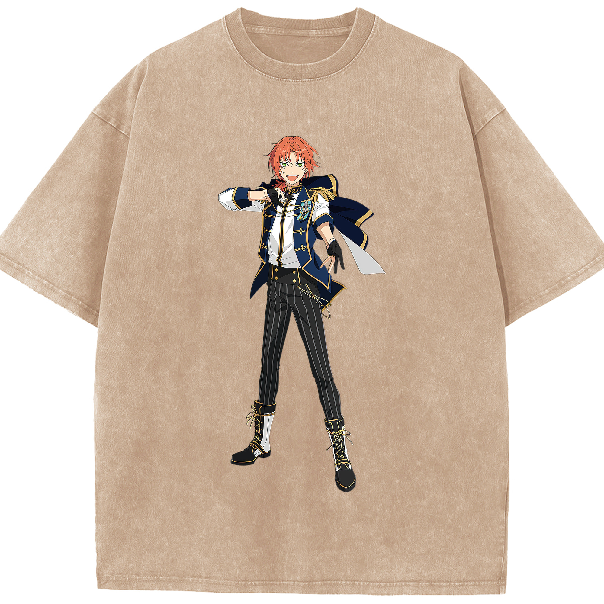 （画像用） あんさんぶるスターズ! Ensemble Stars 綿100% ヴィンテージ風 半袖Tシャツ（フロントプリント）