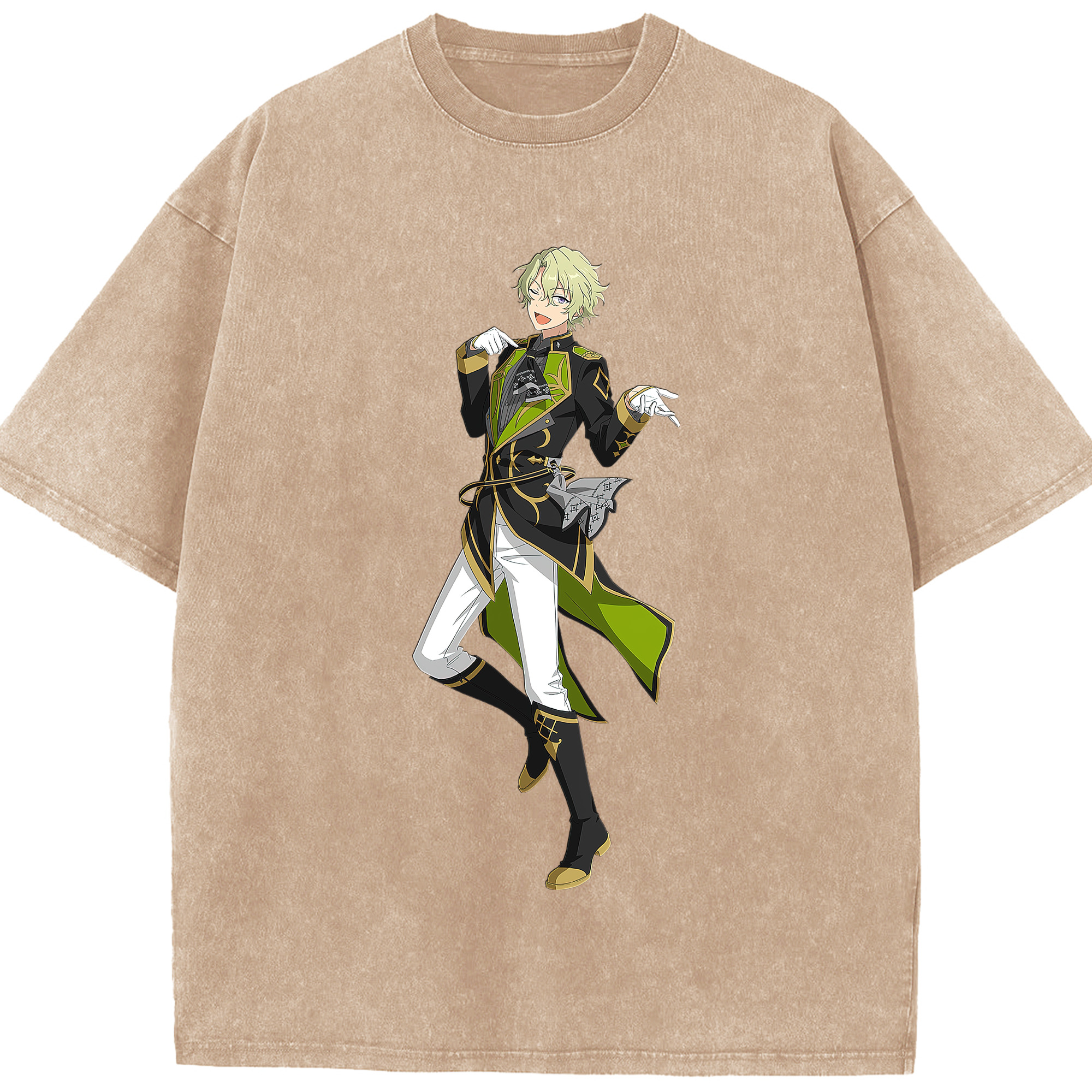 （画像用） あんさんぶるスターズ! Ensemble Stars 綿100% ヴィンテージ風 半袖Tシャツ（フロントプリント）