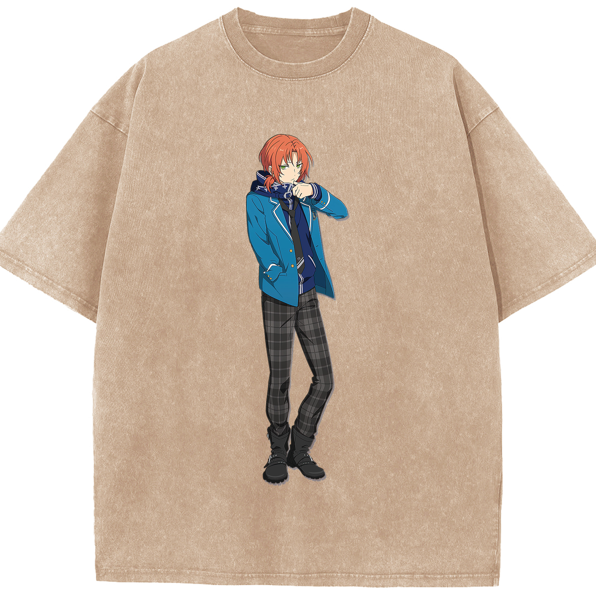（画像用） あんさんぶるスターズ! Ensemble Stars 綿100% ヴィンテージ風 半袖Tシャツ（フロントプリント）