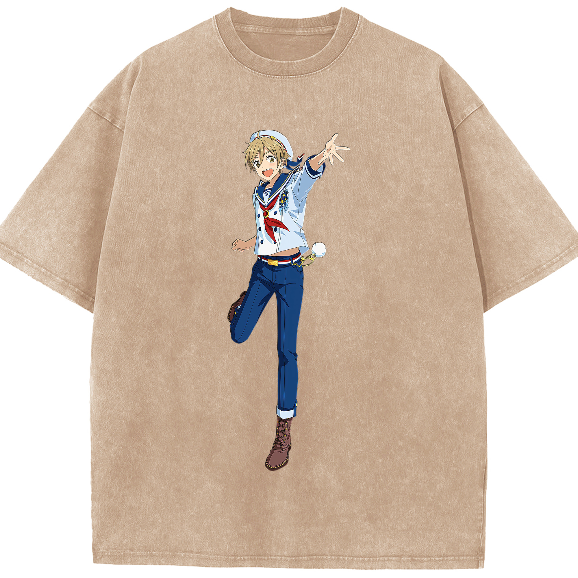（画像用） あんさんぶるスターズ! Ensemble Stars 綿100% ヴィンテージ風 半袖Tシャツ（フロントプリント）