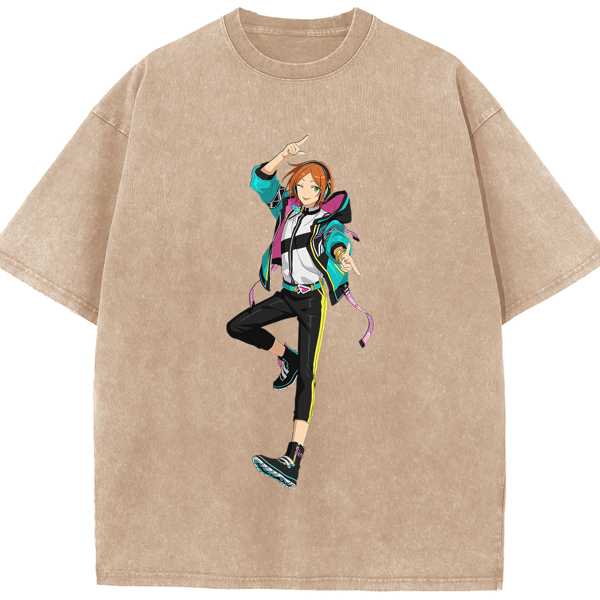 （画像用） あんさんぶるスターズ! Ensemble Stars 綿100% ヴィンテージ風 半袖Tシャツ（フロントプリント）