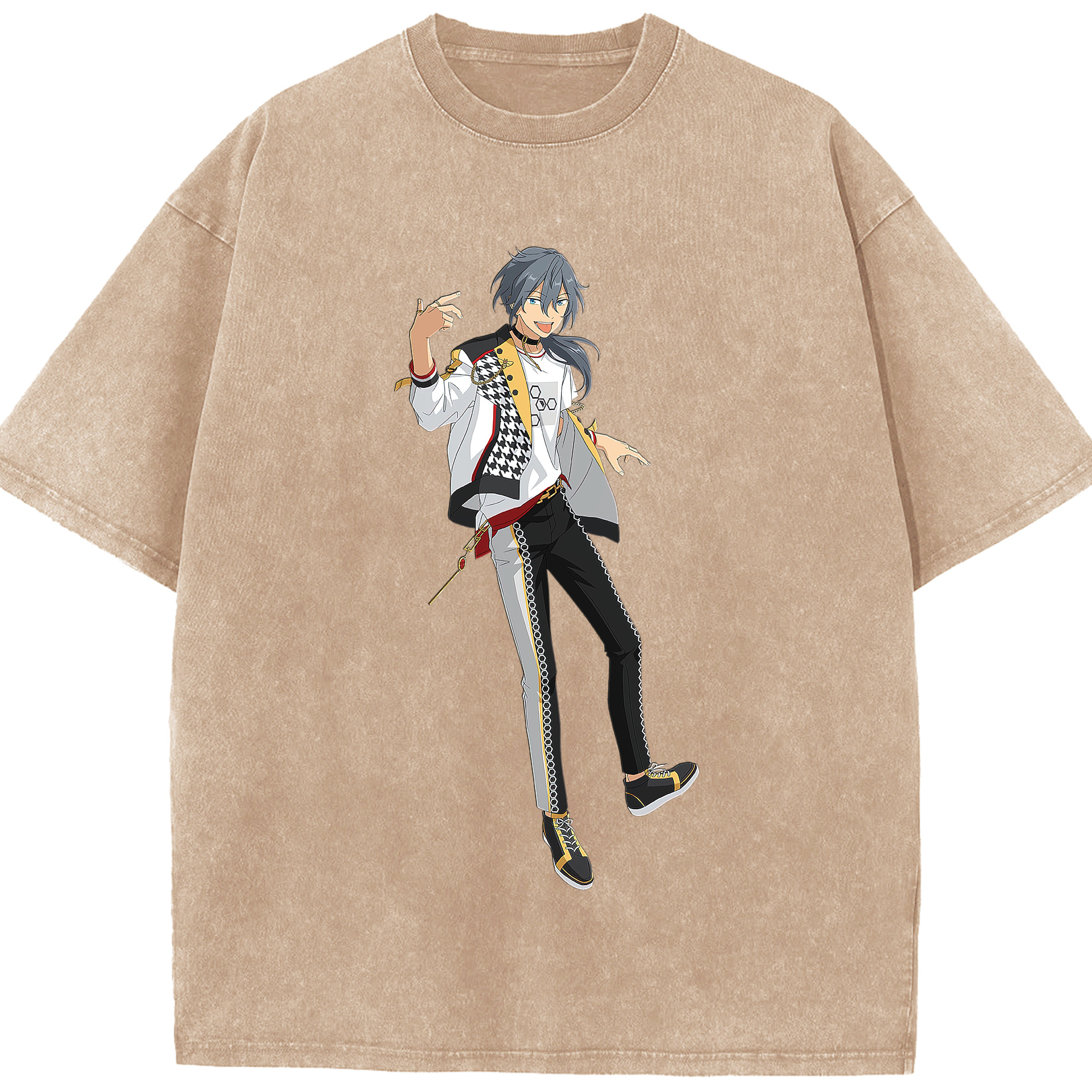 （画像用） あんさんぶるスターズ! Ensemble Stars 綿100% ヴィンテージ風 半袖Tシャツ（フロントプリント）
