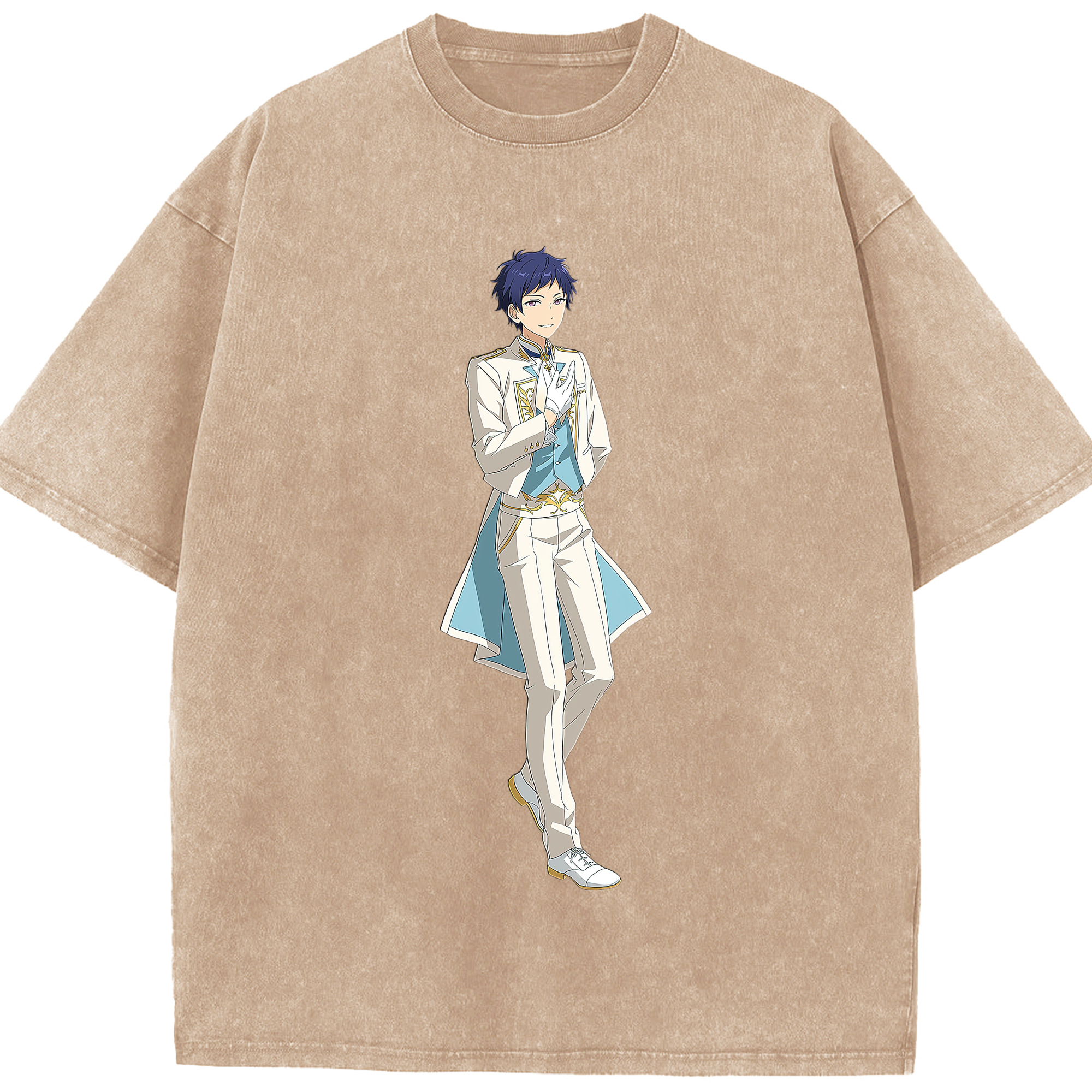 （画像用） あんさんぶるスターズ! Ensemble Stars 綿100% ヴィンテージ風 半袖Tシャツ（フロントプリント）