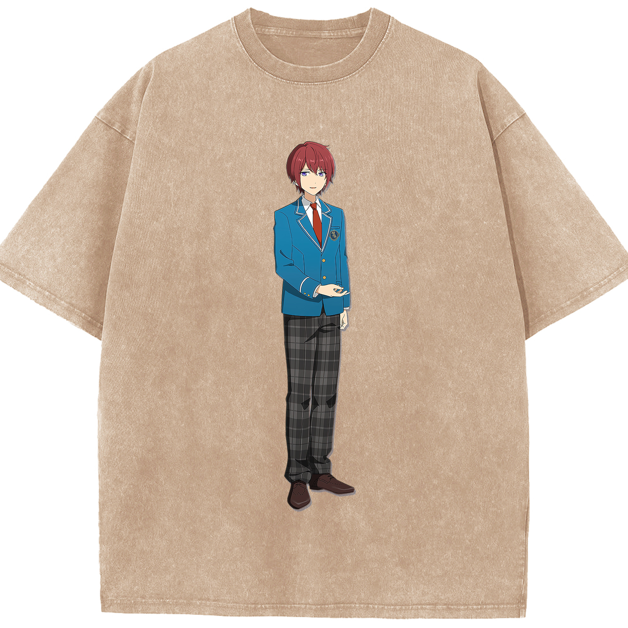 （画像用） あんさんぶるスターズ! Ensemble Stars 綿100% ヴィンテージ風 半袖Tシャツ（フロントプリント）