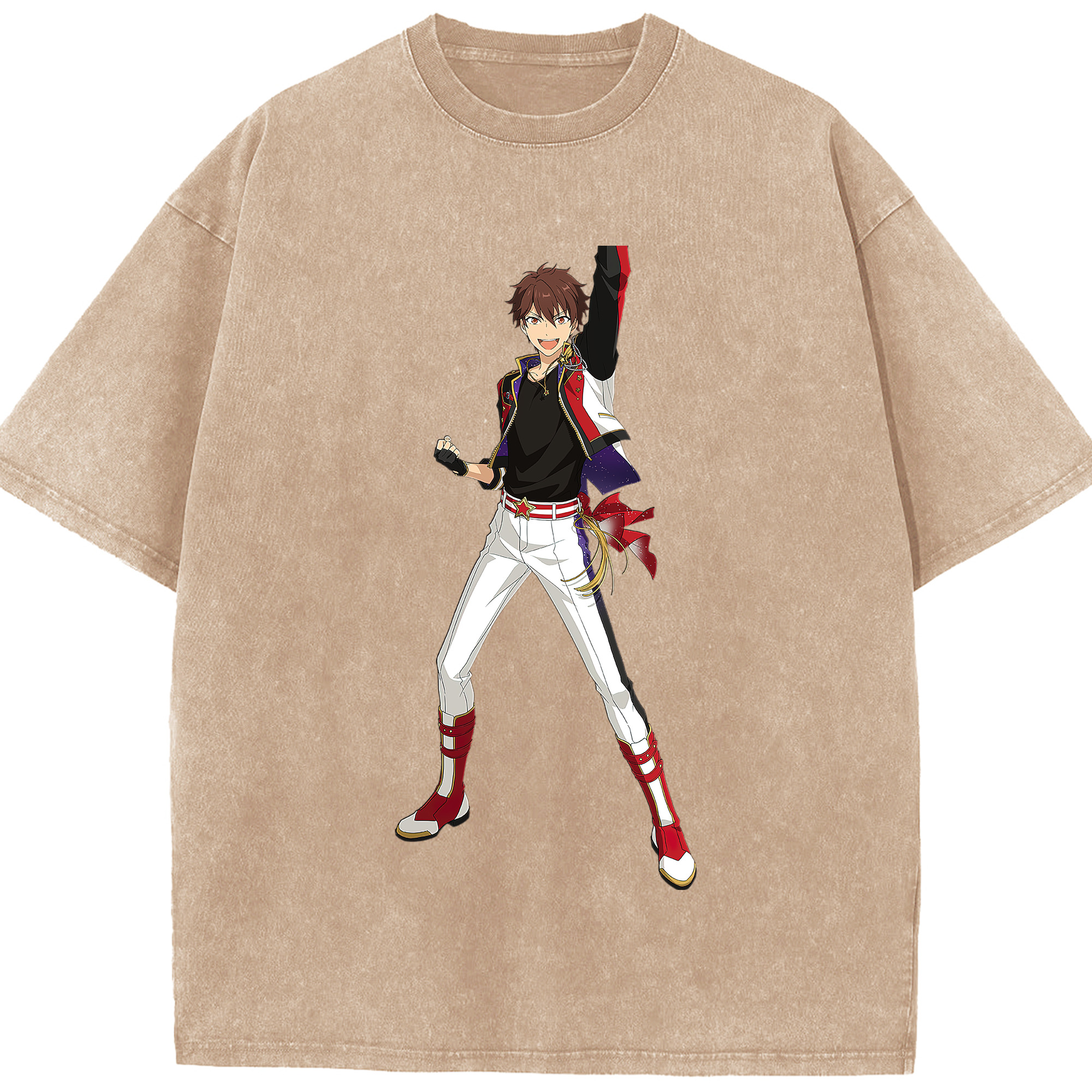 （画像用） あんさんぶるスターズ! Ensemble Stars 綿100% ヴィンテージ風 半袖Tシャツ（フロントプリント）