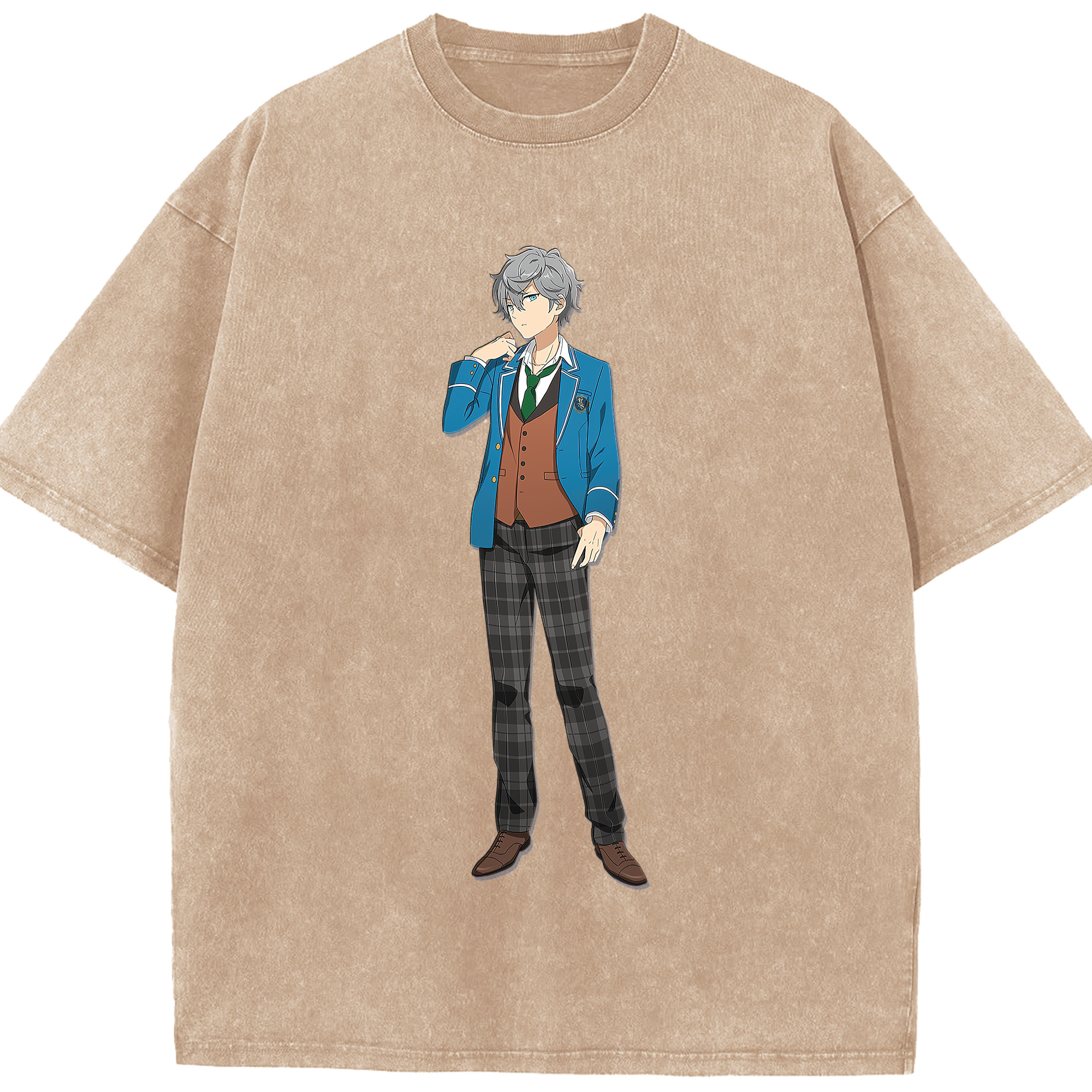 （画像用） あんさんぶるスターズ! Ensemble Stars 綿100% ヴィンテージ風 半袖Tシャツ（フロントプリント）
