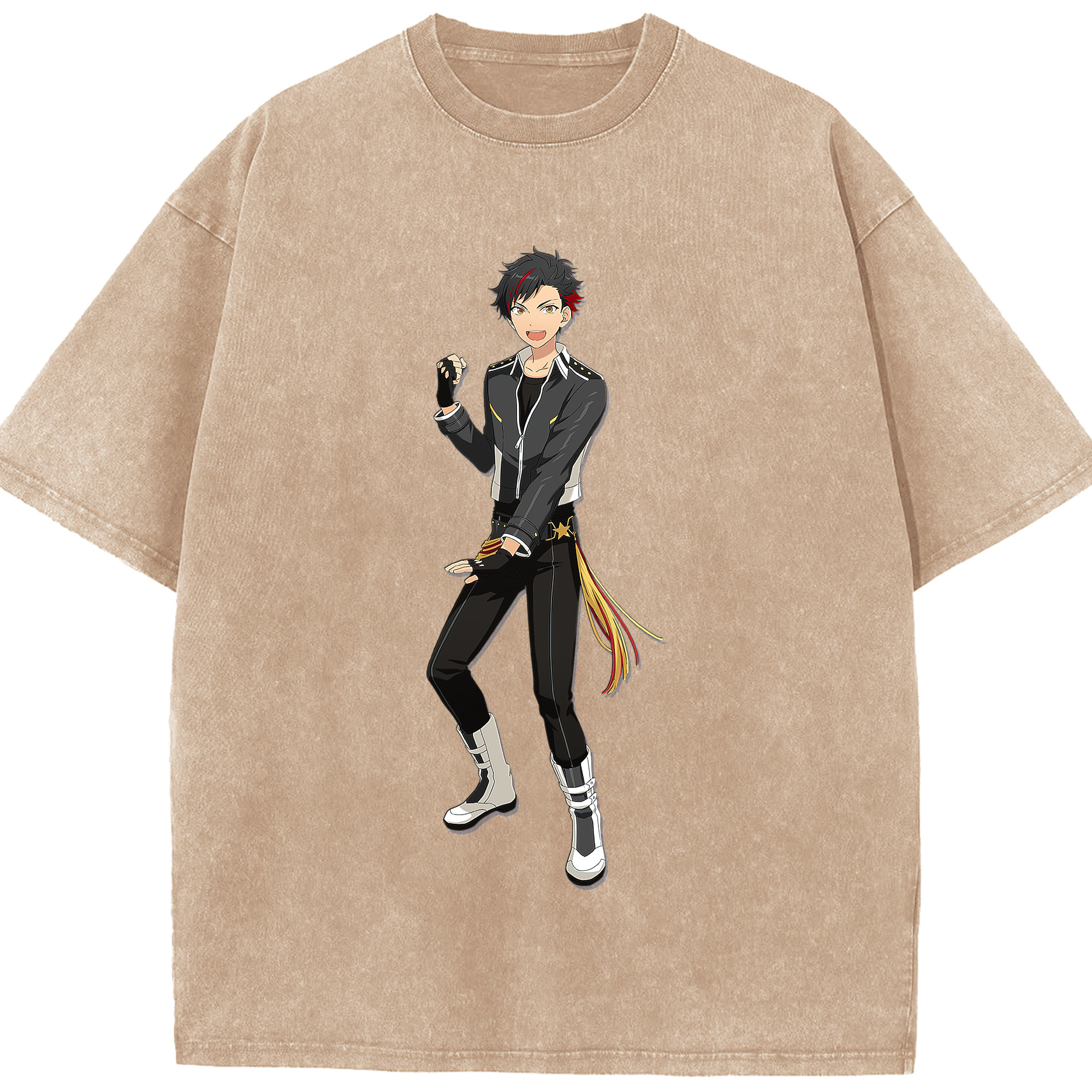（画像用） あんさんぶるスターズ! Ensemble Stars 綿100% ヴィンテージ風 半袖Tシャツ（フロントプリント）