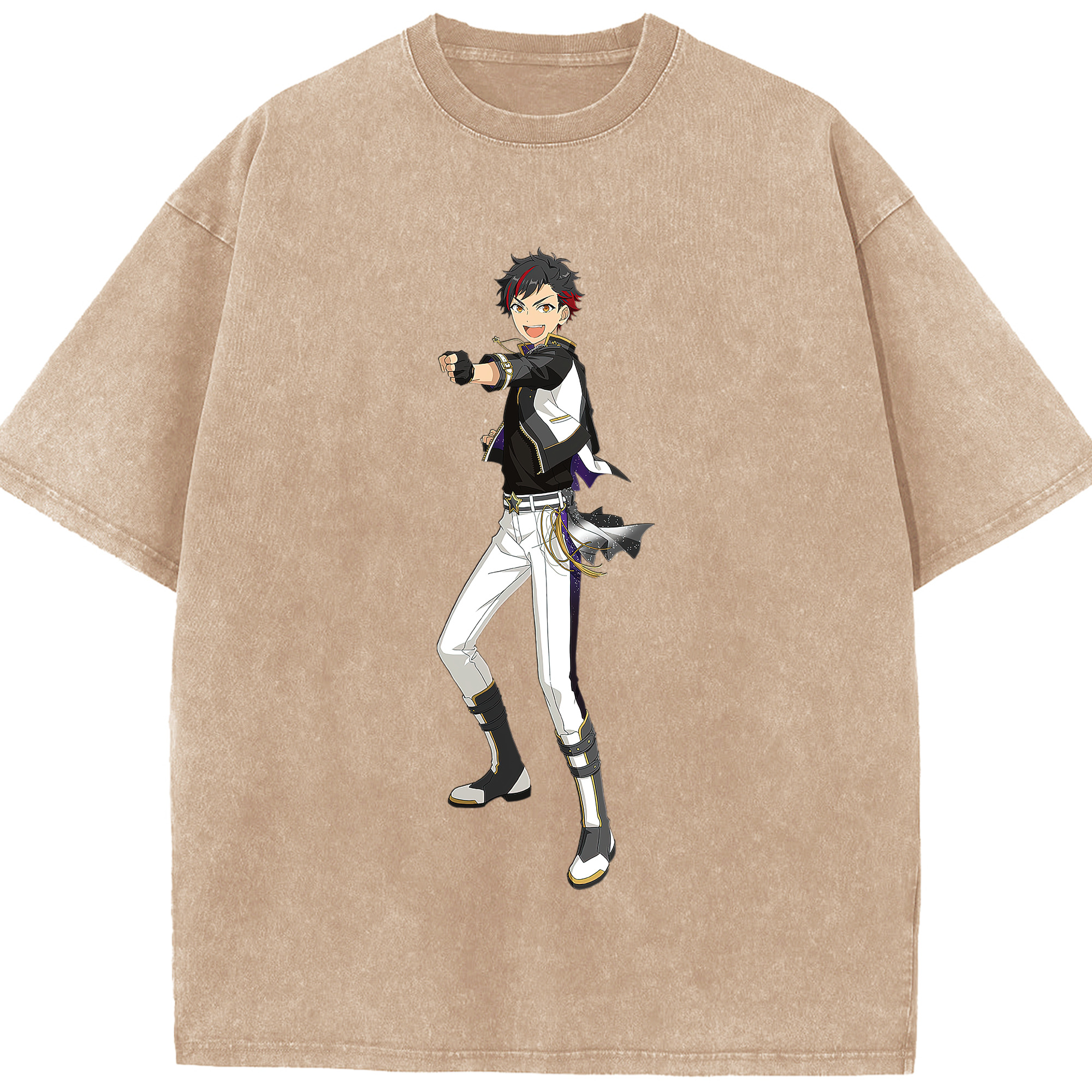 （画像用） あんさんぶるスターズ! Ensemble Stars 綿100% ヴィンテージ風 半袖Tシャツ（フロントプリント）