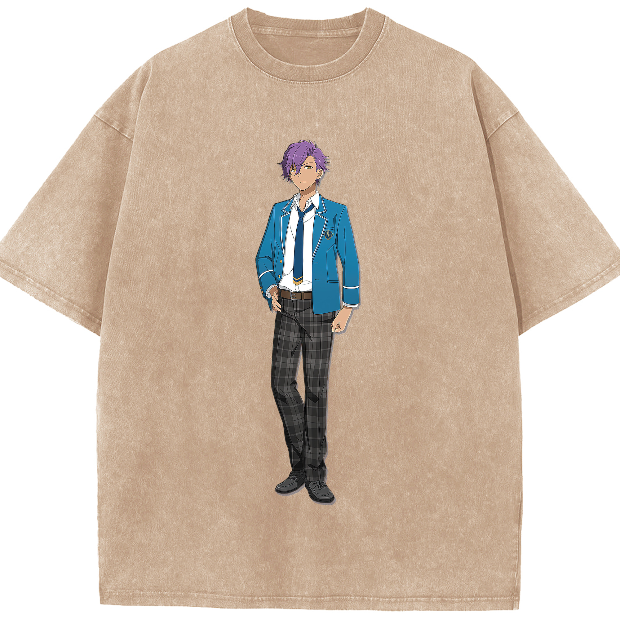 （画像用） あんさんぶるスターズ! Ensemble Stars 綿100% ヴィンテージ風 半袖Tシャツ（フロントプリント）