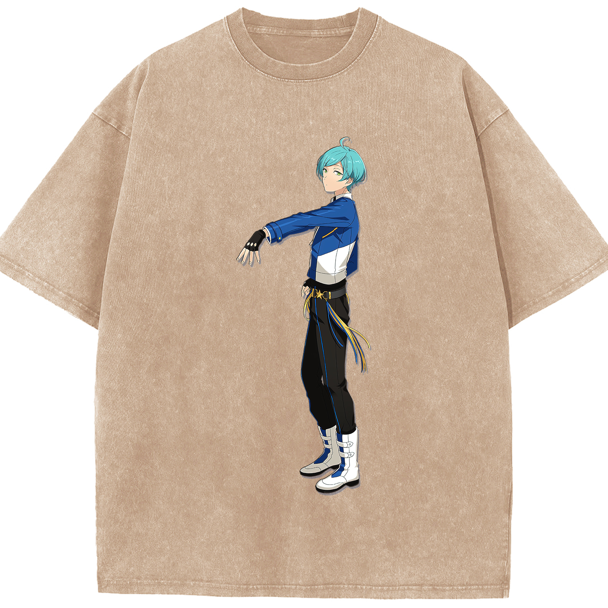 （画像用） あんさんぶるスターズ! Ensemble Stars 綿100% ヴィンテージ風 半袖Tシャツ（フロントプリント）