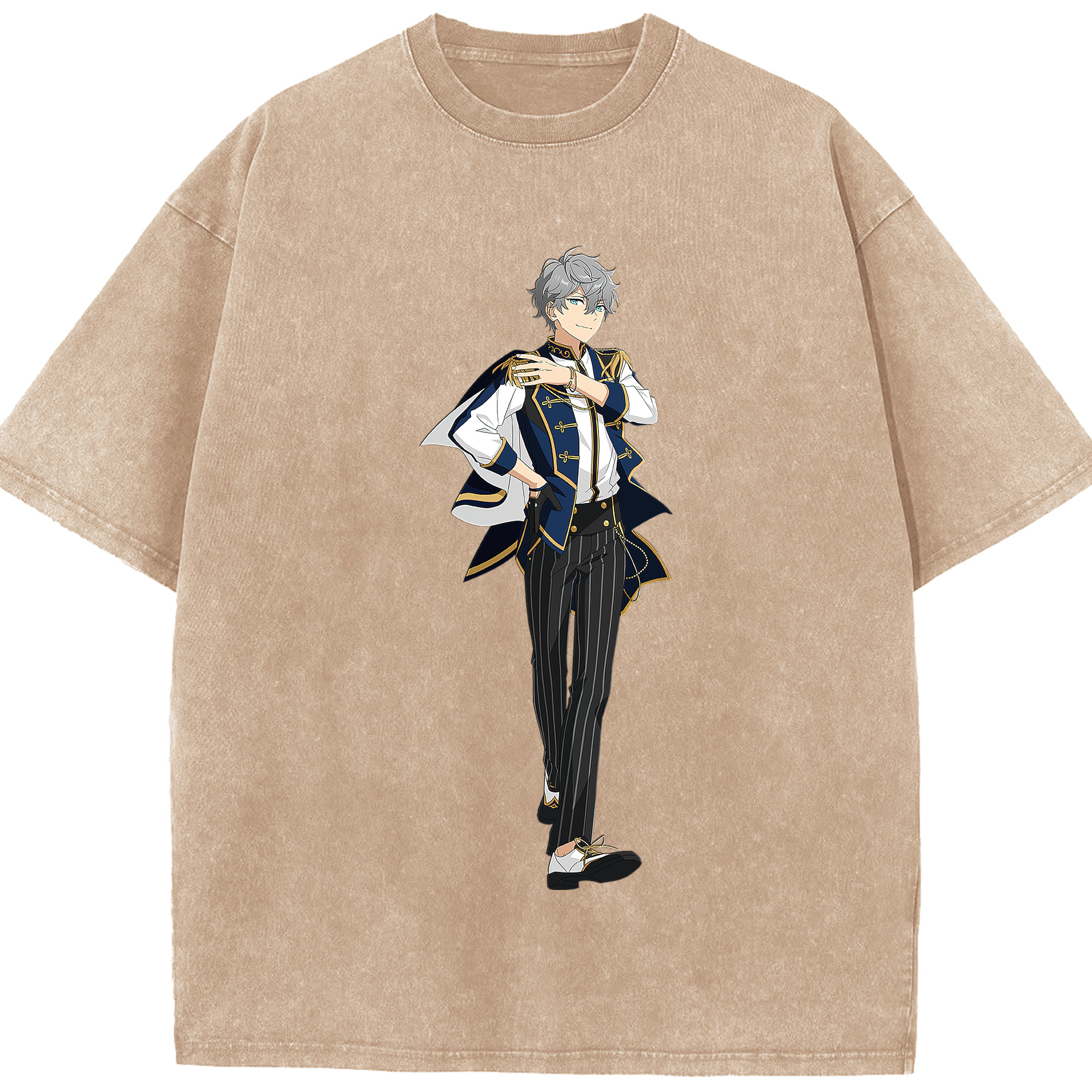 （画像用） あんさんぶるスターズ! Ensemble Stars 綿100% ヴィンテージ風 半袖Tシャツ（フロントプリント）