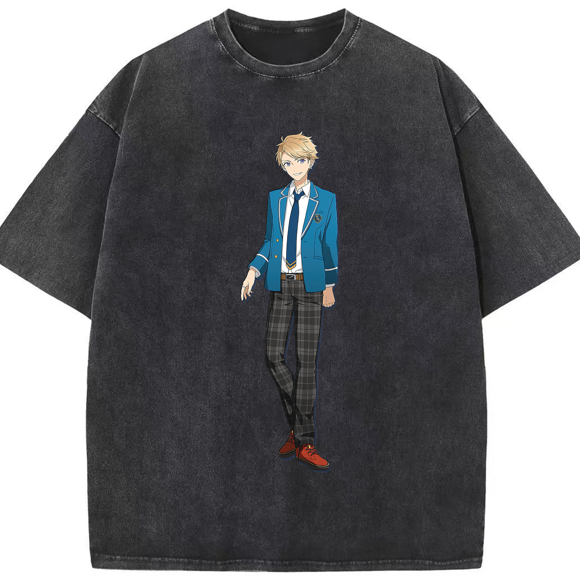 （画像用） あんさんぶるスターズ! Ensemble Stars 綿100% ヴィンテージ風 半袖Tシャツ（フロントプリント）