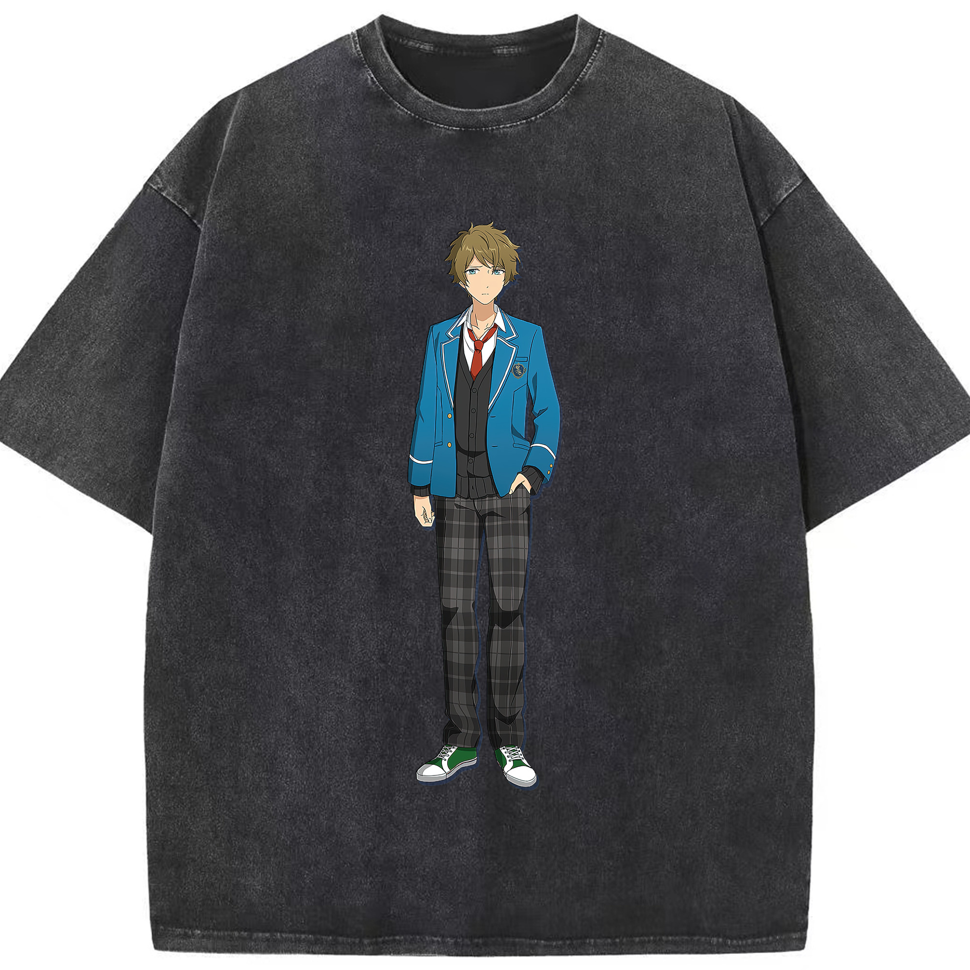 （画像用） あんさんぶるスターズ! Ensemble Stars 綿100% ヴィンテージ風 半袖Tシャツ（フロントプリント）