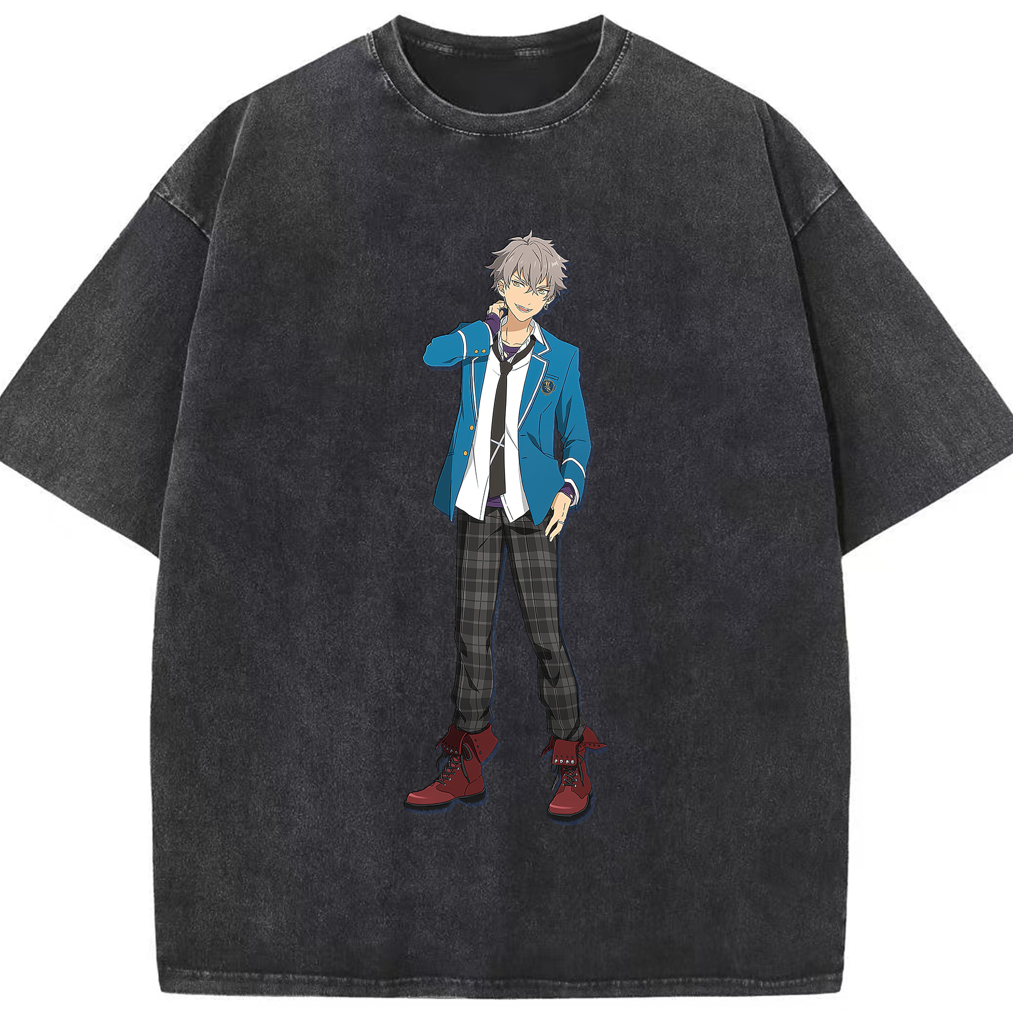 （画像用） あんさんぶるスターズ! Ensemble Stars 綿100% ヴィンテージ風 半袖Tシャツ（フロントプリント）