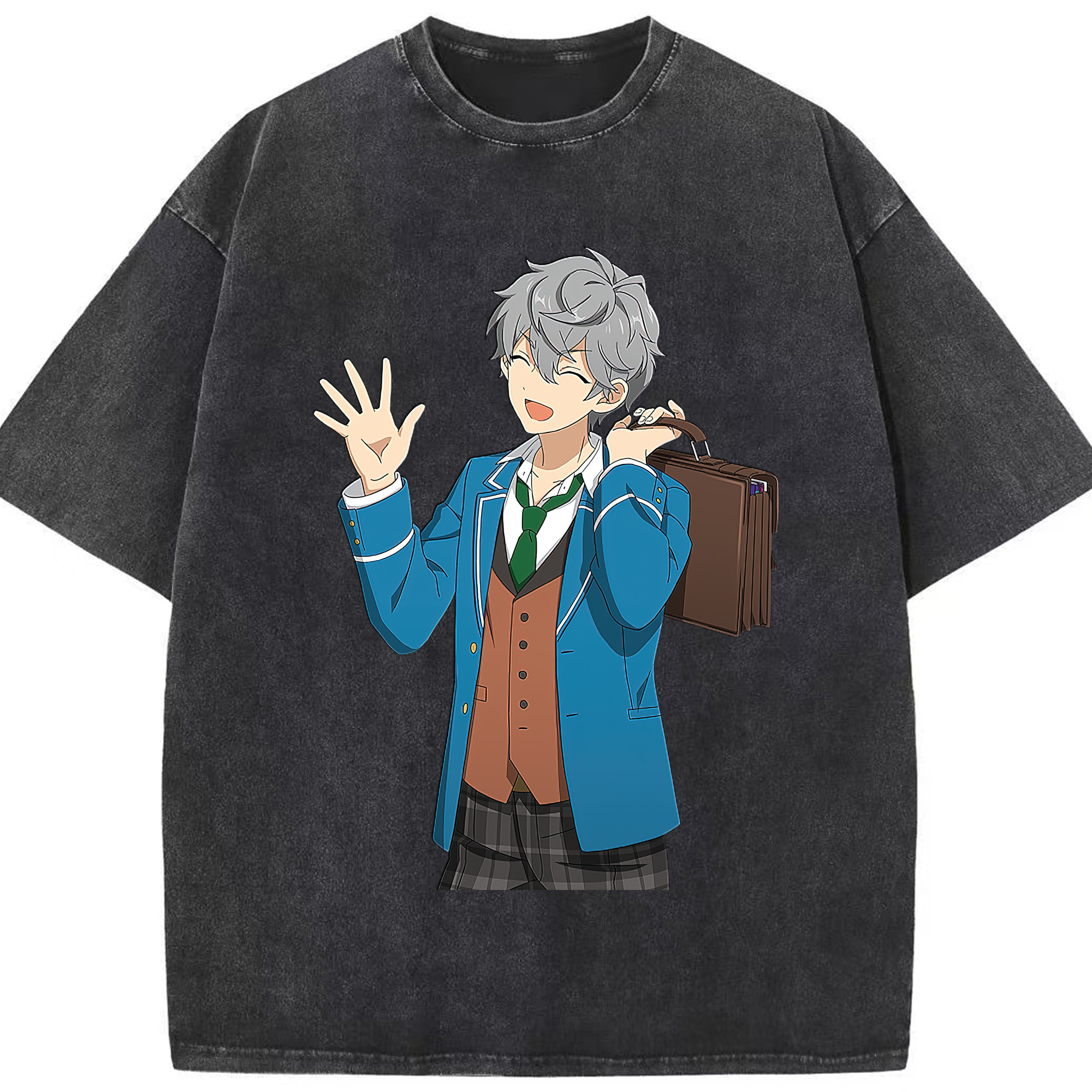 （画像用） あんさんぶるスターズ! Ensemble Stars 綿100% ヴィンテージ風 半袖Tシャツ（フロントプリント）