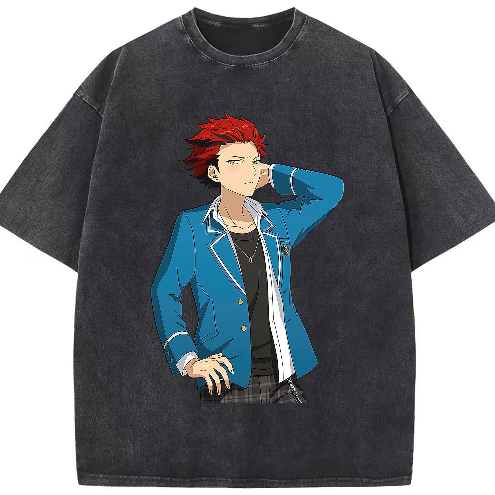 （画像用） あんさんぶるスターズ! Ensemble Stars 綿100% ヴィンテージ風 半袖Tシャツ（フロントプリント）