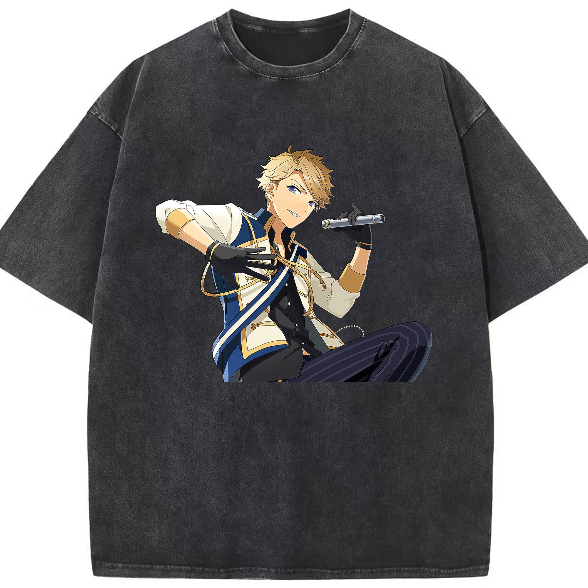 （画像用） あんさんぶるスターズ! Ensemble Stars 綿100% ヴィンテージ風 半袖Tシャツ（フロントプリント）