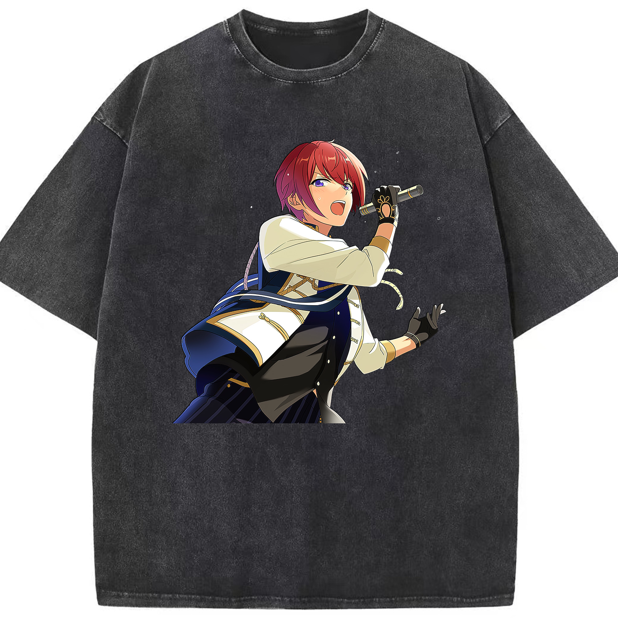 （画像用） あんさんぶるスターズ! Ensemble Stars 綿100% ヴィンテージ風 半袖Tシャツ（フロントプリント）