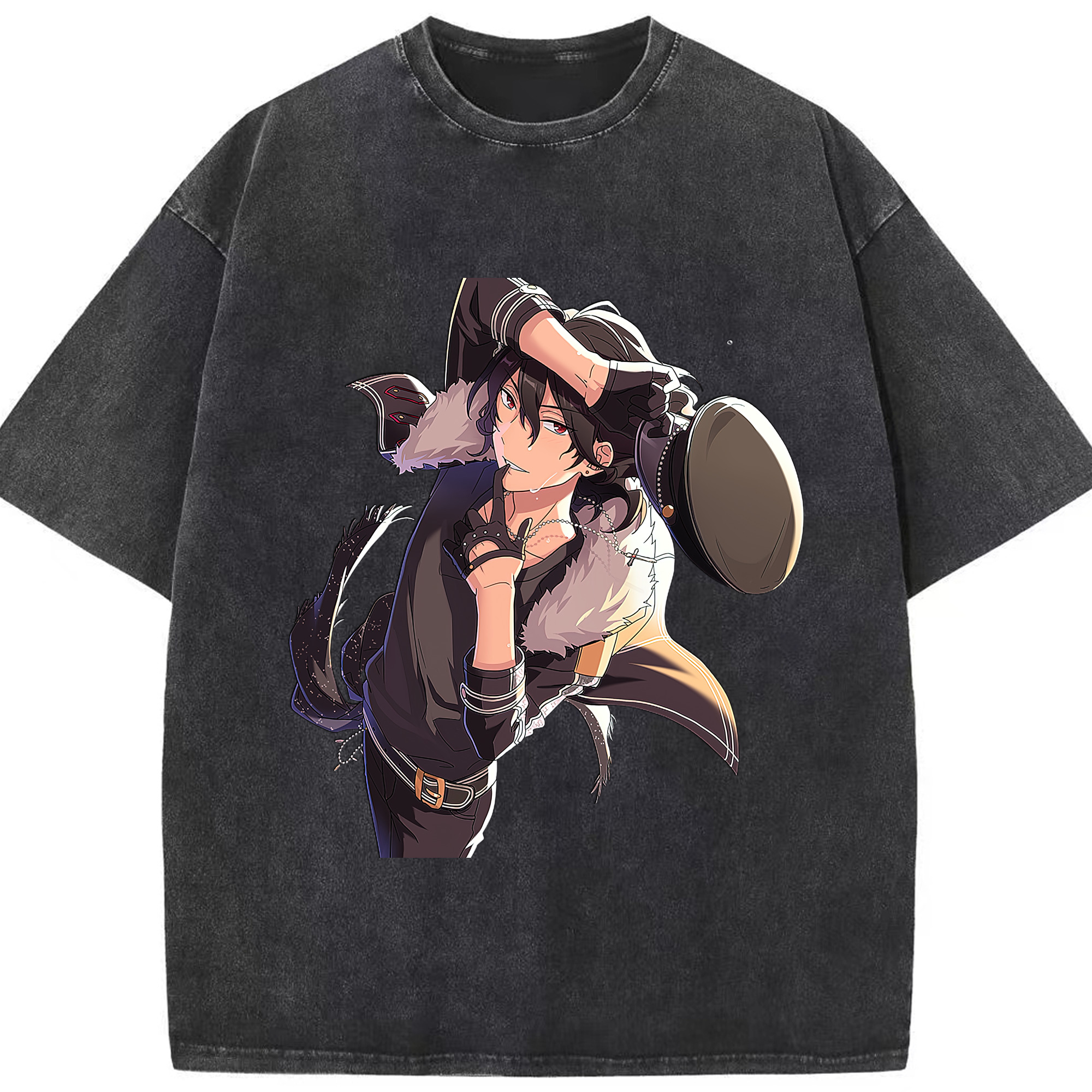 （画像用） あんさんぶるスターズ! Ensemble Stars 綿100% ヴィンテージ風 半袖Tシャツ（フロントプリント）