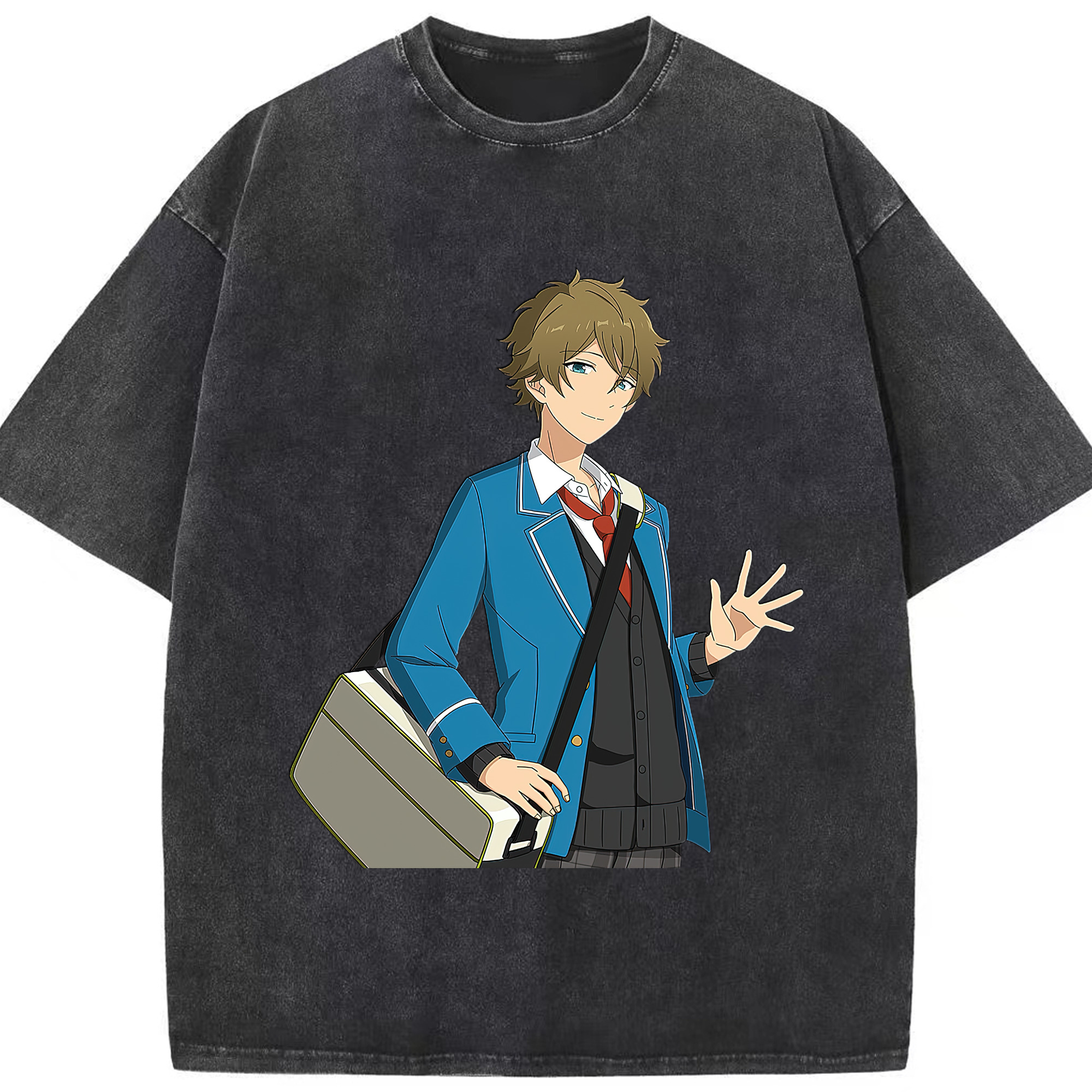 （画像用） あんさんぶるスターズ! Ensemble Stars 綿100% ヴィンテージ風 半袖Tシャツ（フロントプリント）