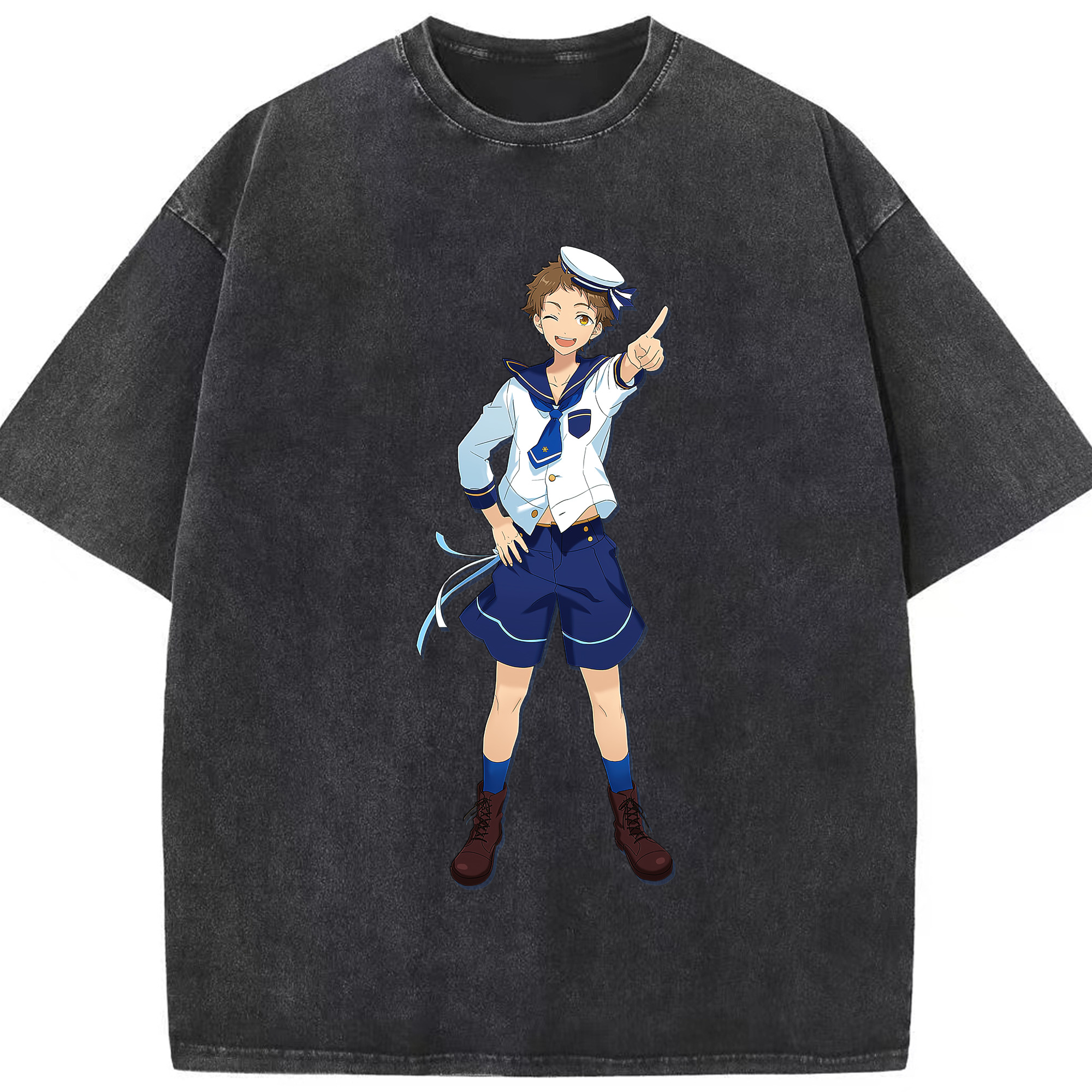 （画像用） あんさんぶるスターズ! Ensemble Stars 綿100% ヴィンテージ風 半袖Tシャツ（フロントプリント）
