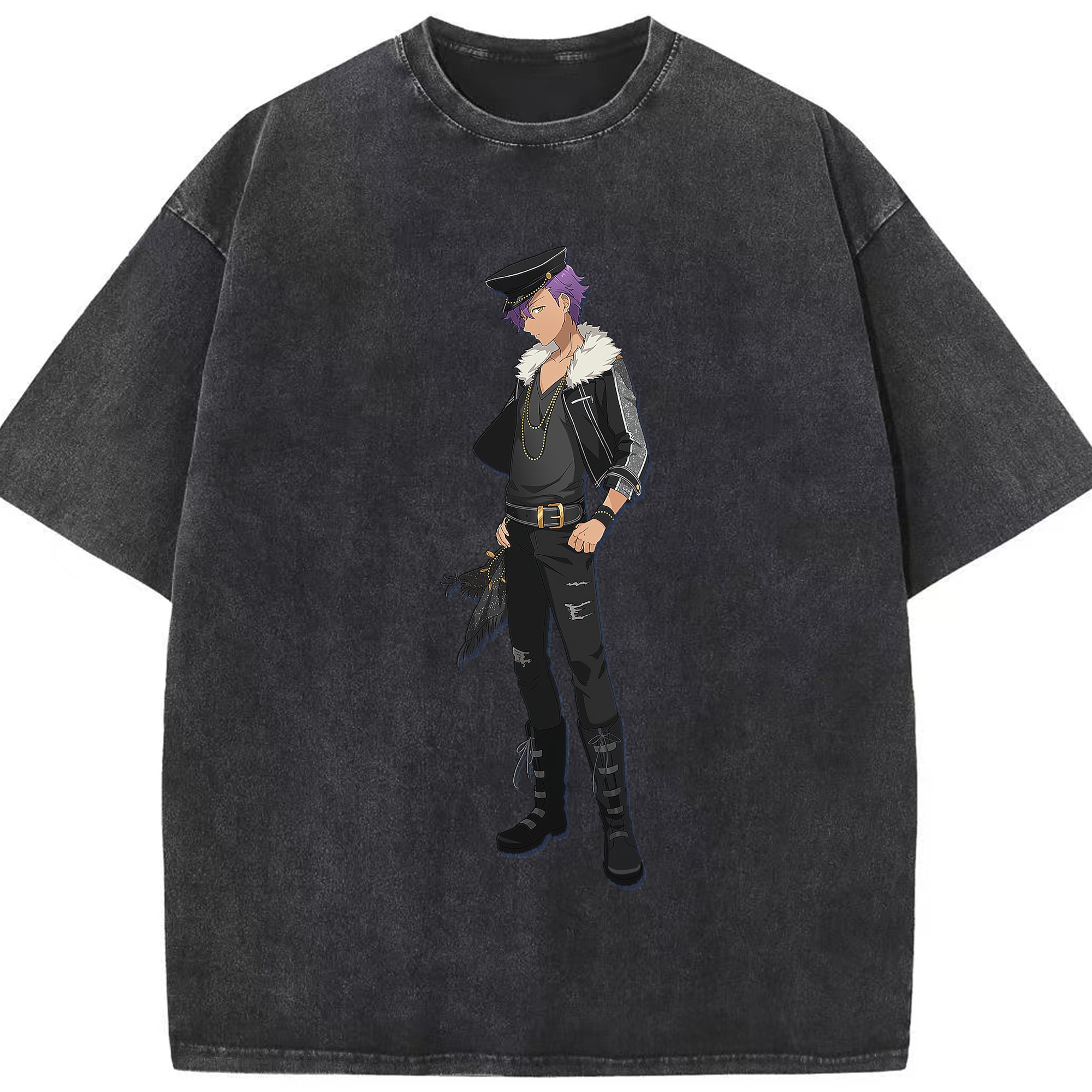 （画像用） あんさんぶるスターズ! Ensemble Stars 綿100% ヴィンテージ風 半袖Tシャツ（フロントプリント）