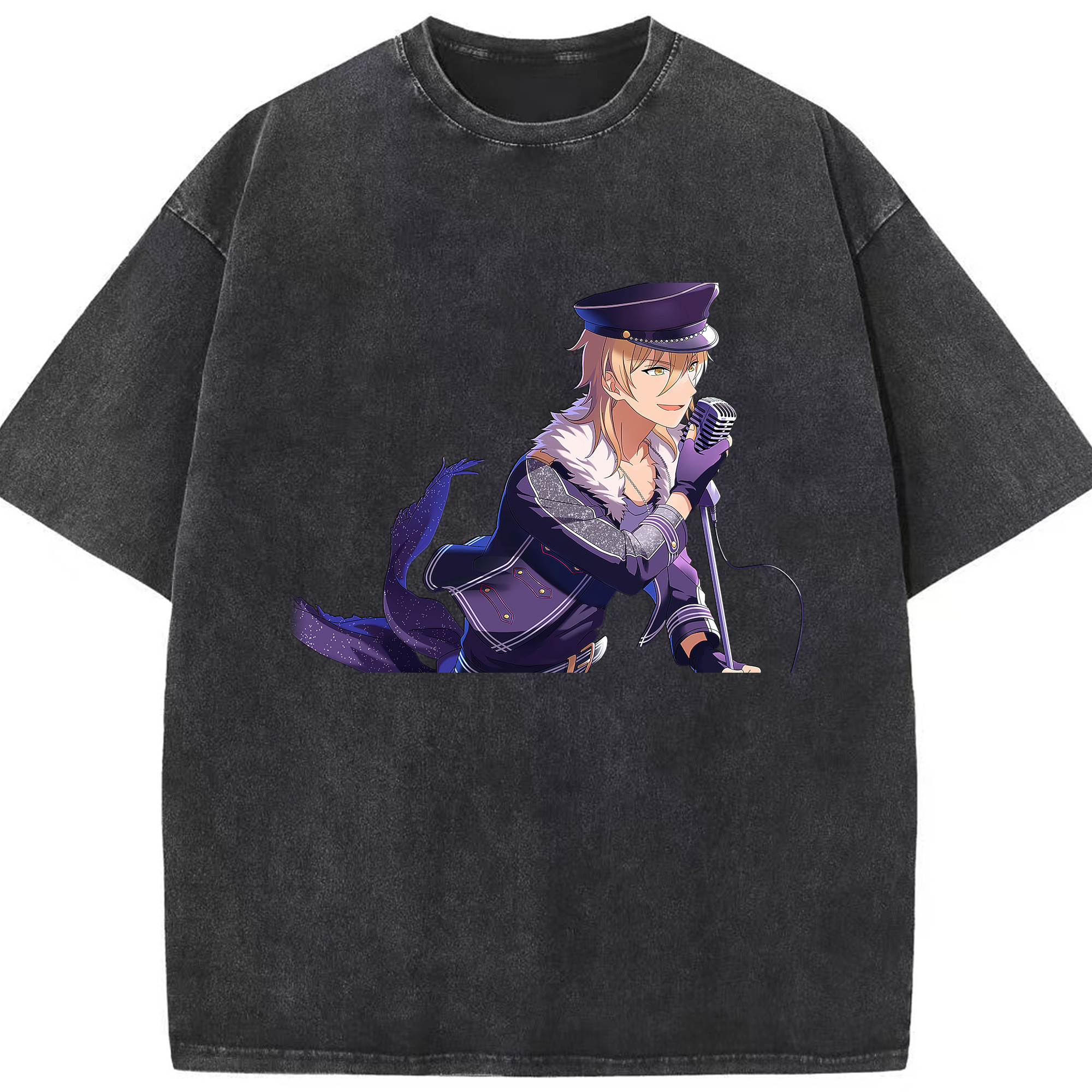（画像用） あんさんぶるスターズ! Ensemble Stars 綿100% ヴィンテージ風 半袖Tシャツ（フロントプリント）