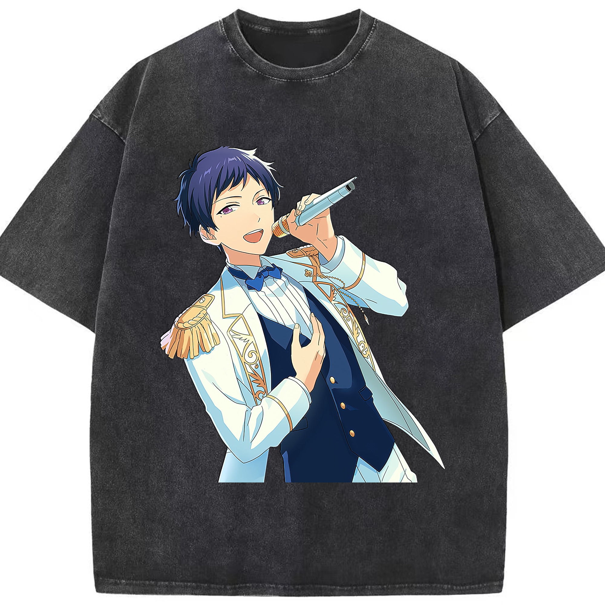（画像用） あんさんぶるスターズ! Ensemble Stars 綿100% ヴィンテージ風 半袖Tシャツ（フロントプリント）