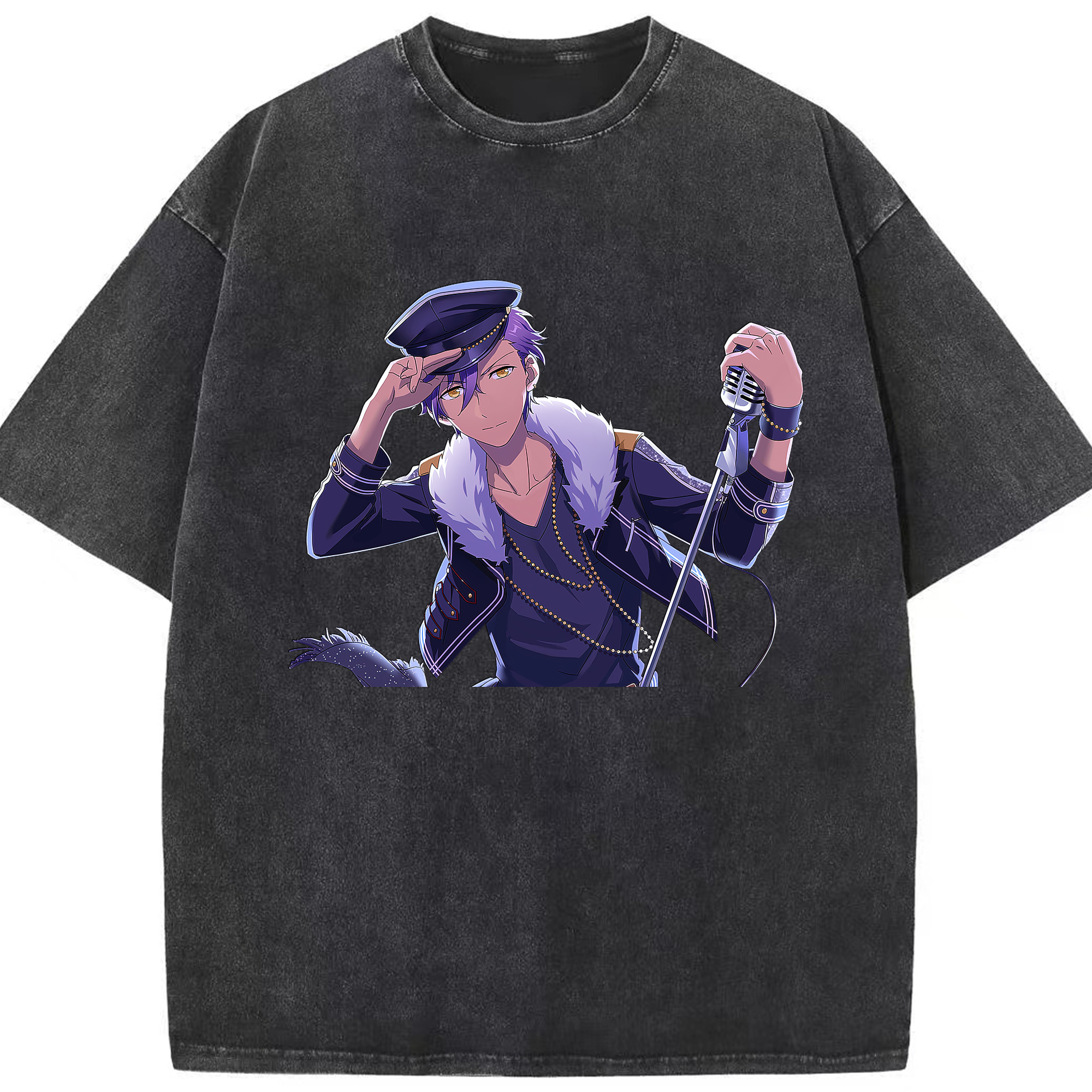 （画像用） あんさんぶるスターズ! Ensemble Stars 綿100% ヴィンテージ風 半袖Tシャツ（フロントプリント）