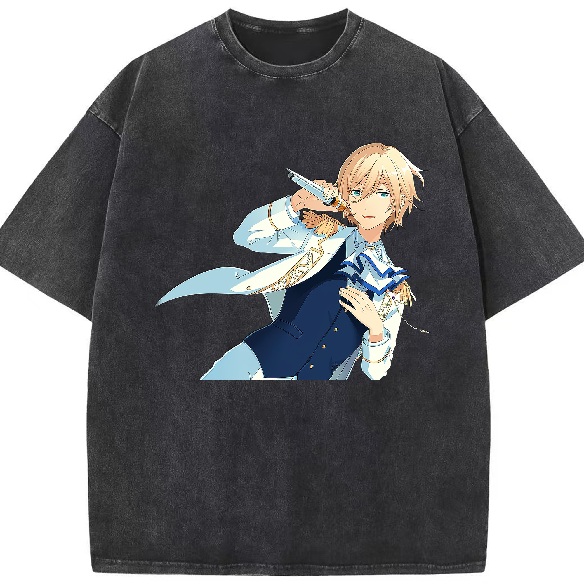 （画像用） あんさんぶるスターズ! Ensemble Stars 綿100% ヴィンテージ風 半袖Tシャツ（フロントプリント）