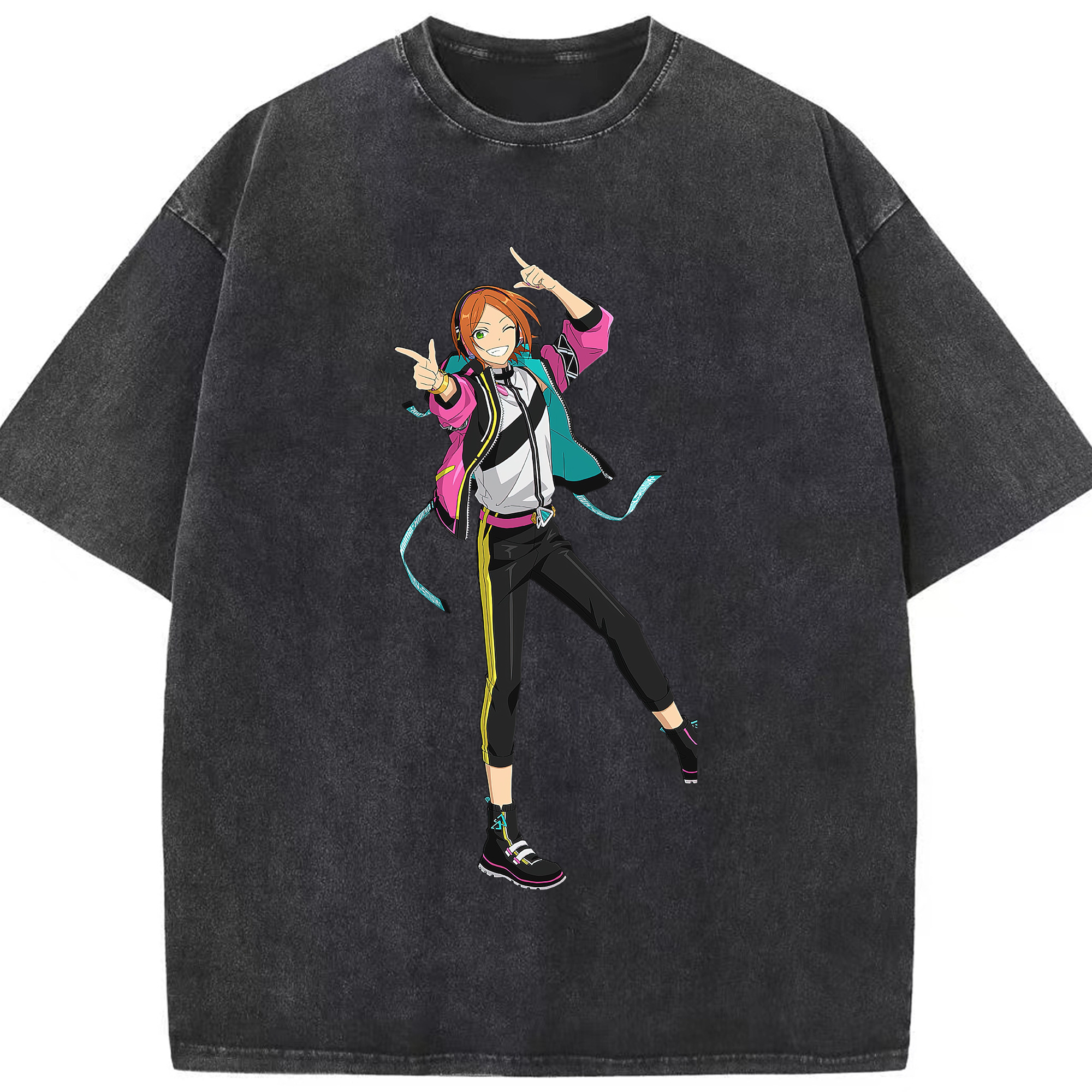 （画像用） あんさんぶるスターズ! Ensemble Stars 綿100% ヴィンテージ風 半袖Tシャツ（フロントプリント）