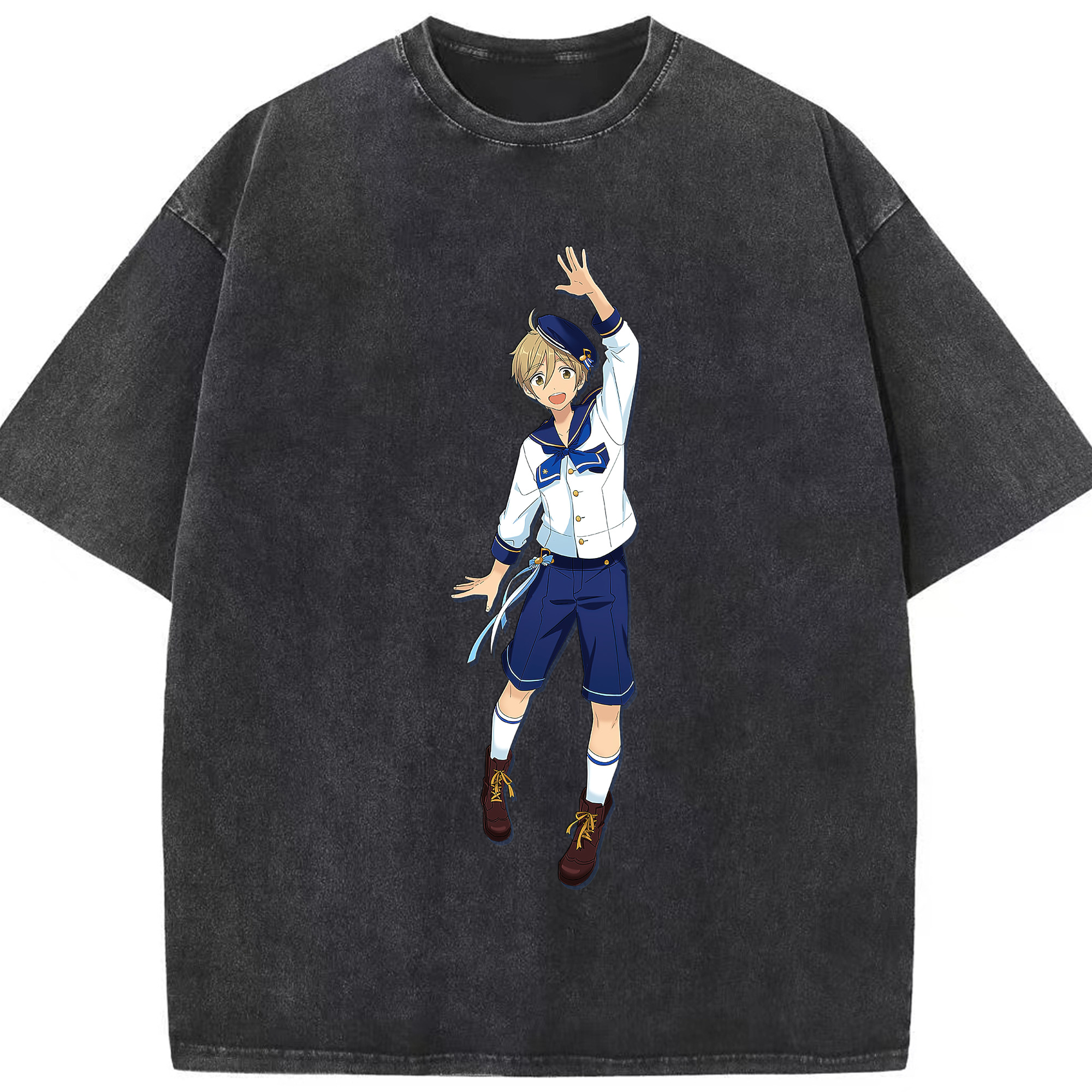 （画像用） あんさんぶるスターズ! Ensemble Stars 綿100% ヴィンテージ風 半袖Tシャツ（フロントプリント）