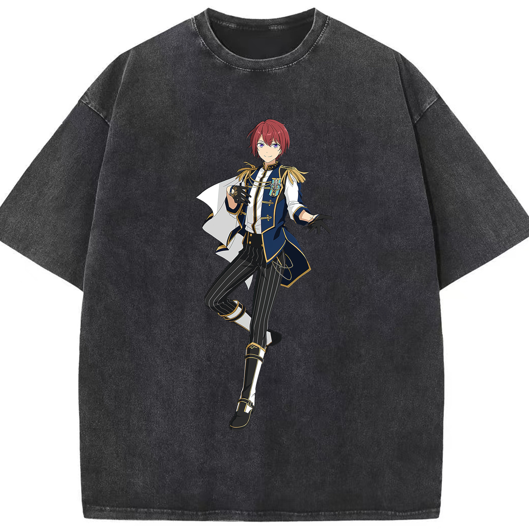 （画像用） あんさんぶるスターズ! Ensemble Stars 綿100% ヴィンテージ風 半袖Tシャツ（フロントプリント）