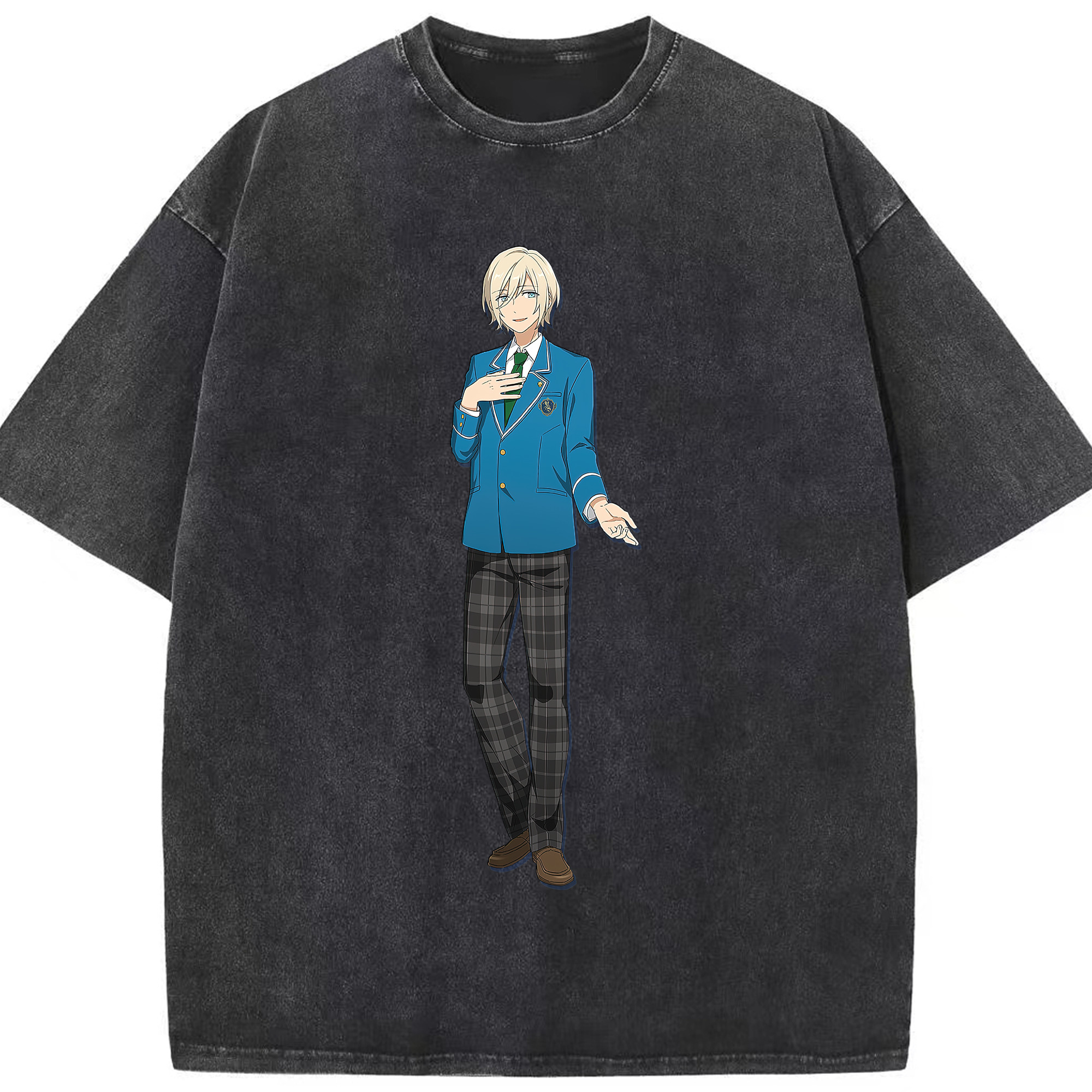 （画像用） あんさんぶるスターズ! Ensemble Stars 綿100% ヴィンテージ風 半袖Tシャツ（フロントプリント）