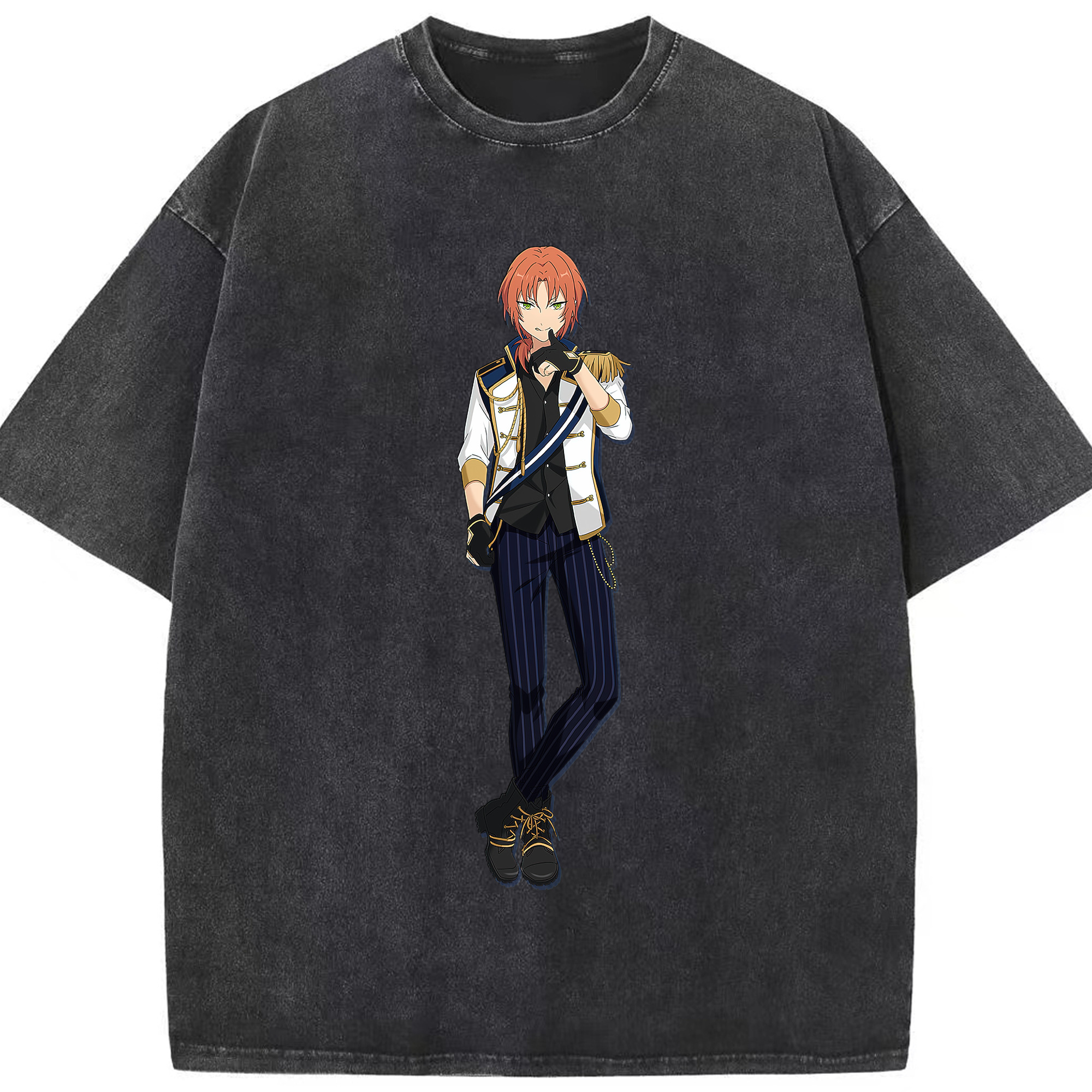 （画像用） あんさんぶるスターズ! Ensemble Stars 綿100% ヴィンテージ風 半袖Tシャツ（フロントプリント）