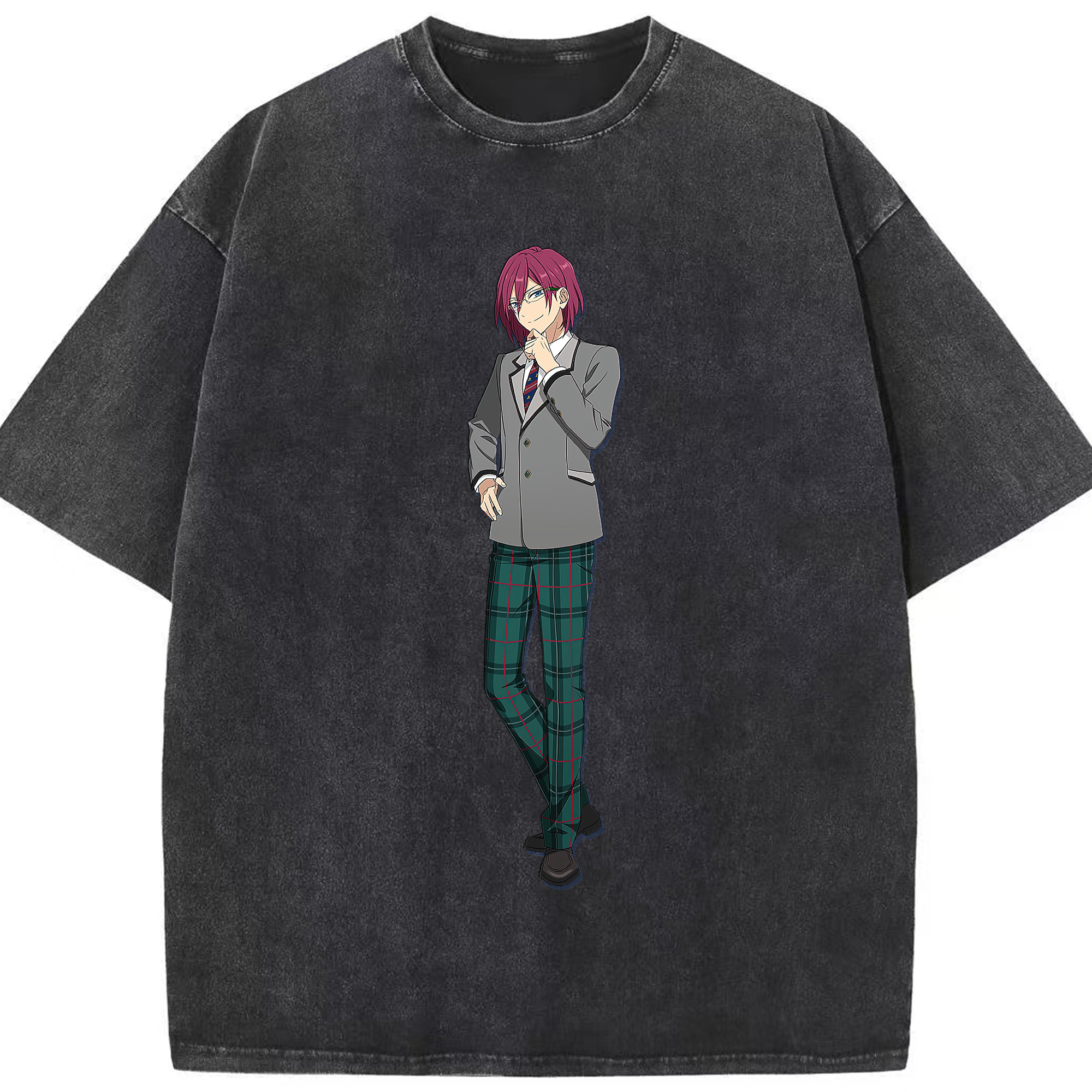 （画像用） あんさんぶるスターズ! Ensemble Stars 綿100% ヴィンテージ風 半袖Tシャツ（フロントプリント）