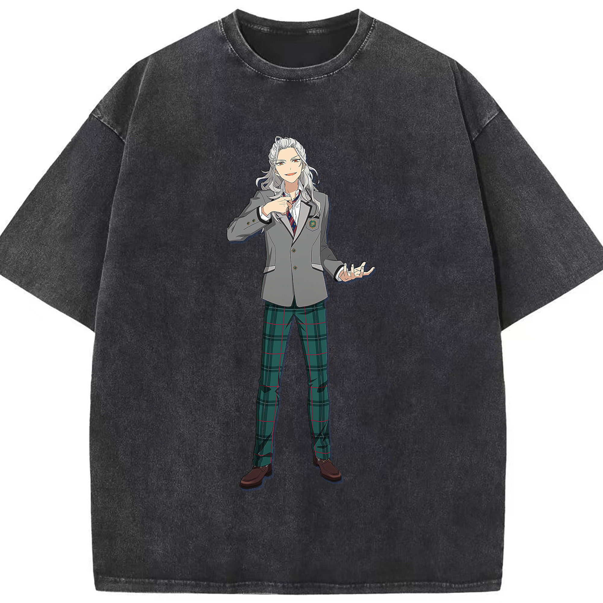 （画像用） あんさんぶるスターズ! Ensemble Stars 綿100% ヴィンテージ風 半袖Tシャツ（フロントプリント）