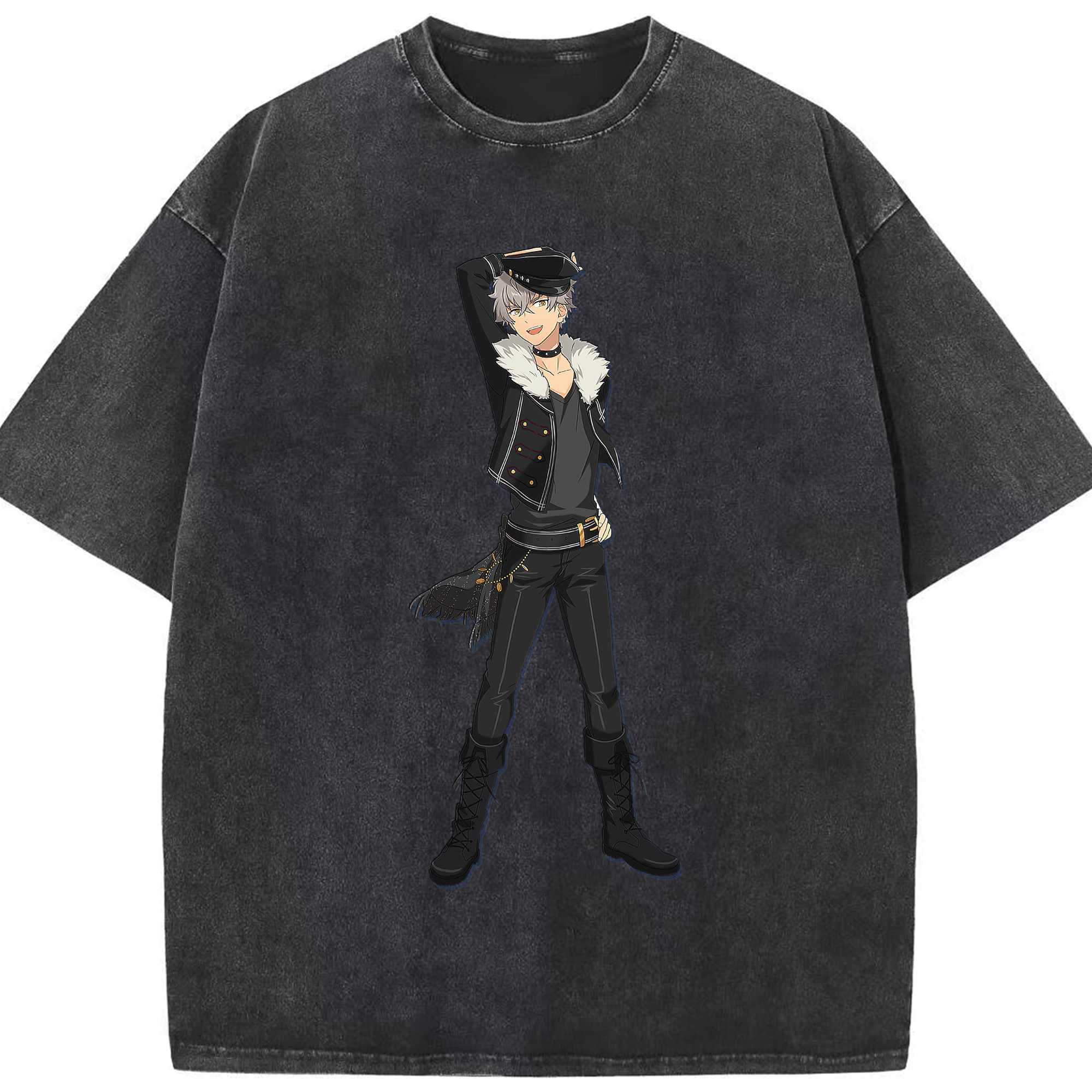 （画像用） あんさんぶるスターズ! Ensemble Stars 綿100% ヴィンテージ風 半袖Tシャツ（フロントプリント）