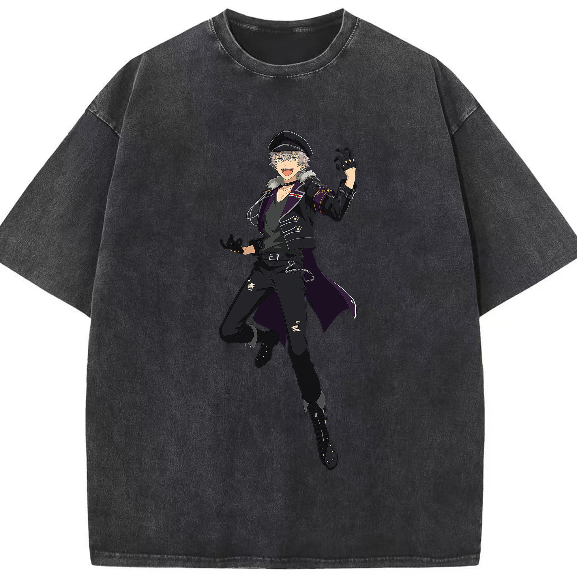 （画像用） あんさんぶるスターズ! Ensemble Stars 綿100% ヴィンテージ風 半袖Tシャツ（フロントプリント）