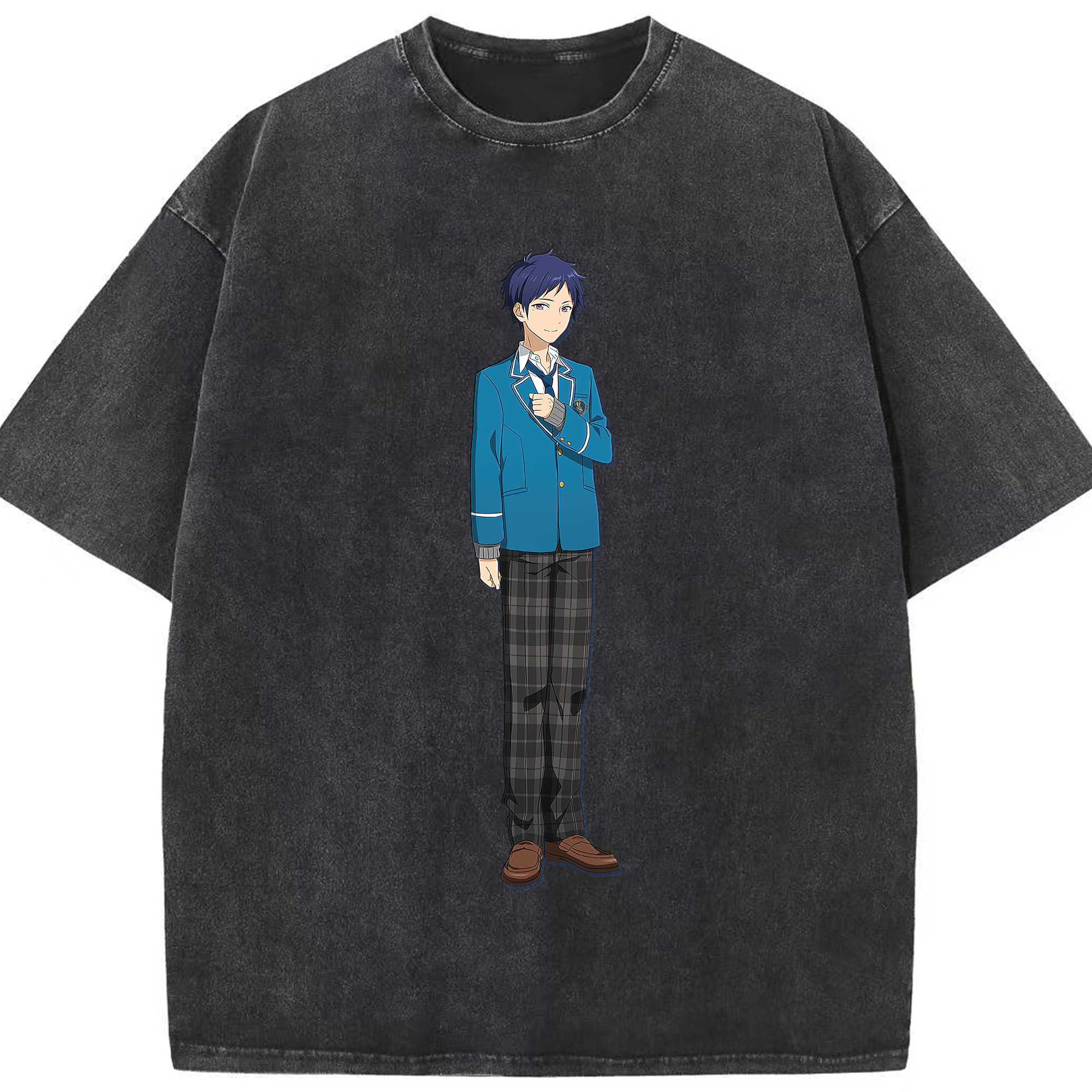 （画像用） あんさんぶるスターズ! Ensemble Stars 綿100% ヴィンテージ風 半袖Tシャツ（フロントプリント）