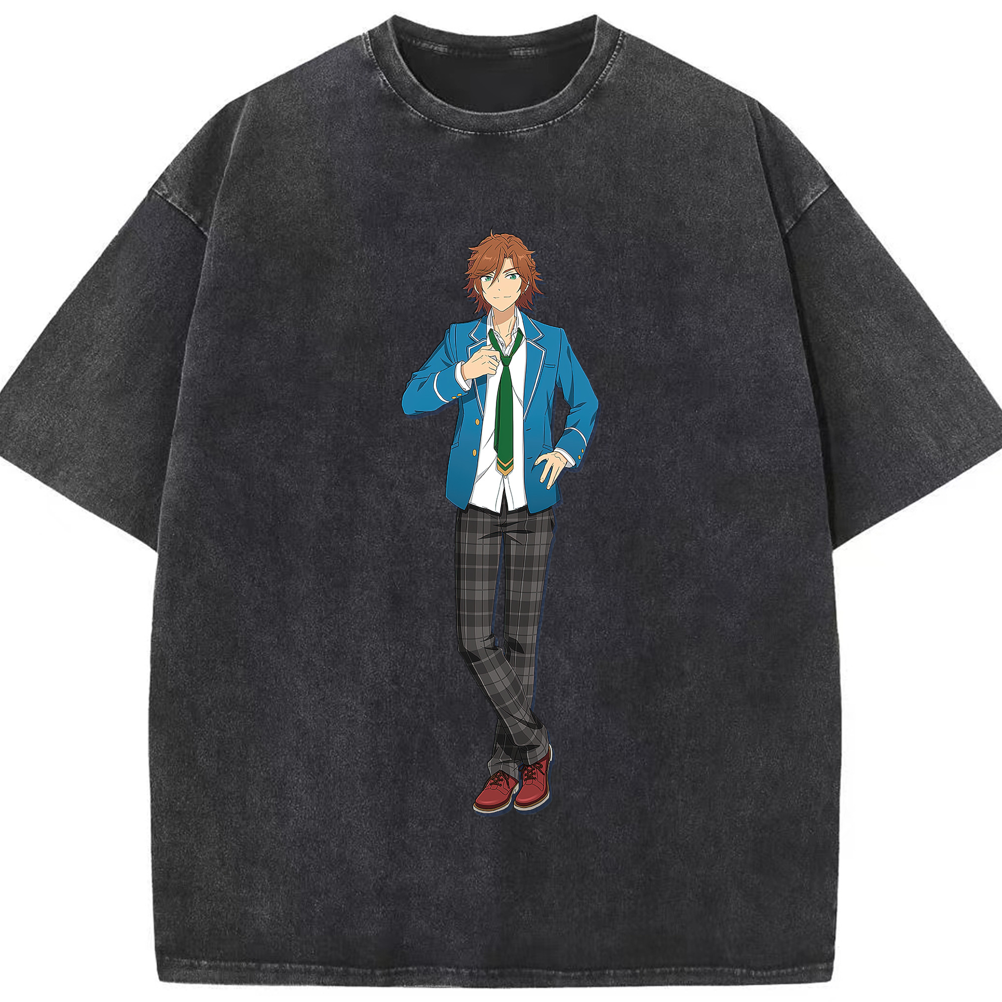 （画像用） あんさんぶるスターズ! Ensemble Stars 綿100% ヴィンテージ風 半袖Tシャツ（フロントプリント）
