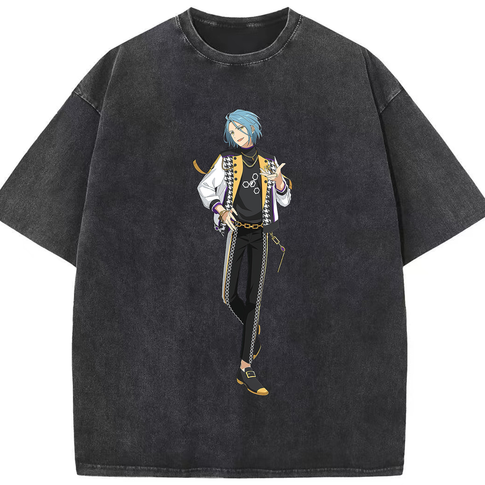 （画像用） あんさんぶるスターズ! Ensemble Stars 綿100% ヴィンテージ風 半袖Tシャツ（フロントプリント）