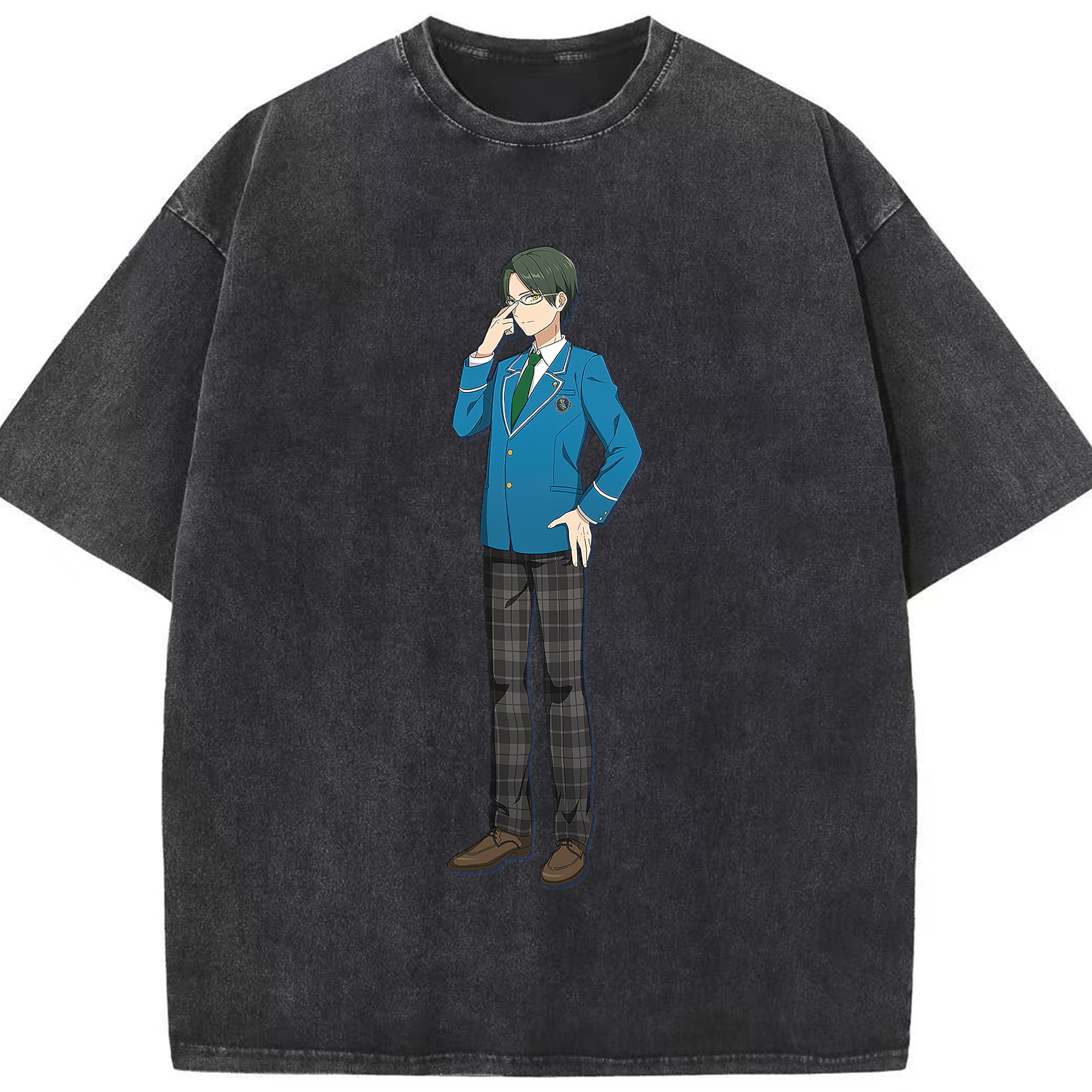 （画像用） あんさんぶるスターズ! Ensemble Stars 綿100% ヴィンテージ風 半袖Tシャツ（フロントプリント）