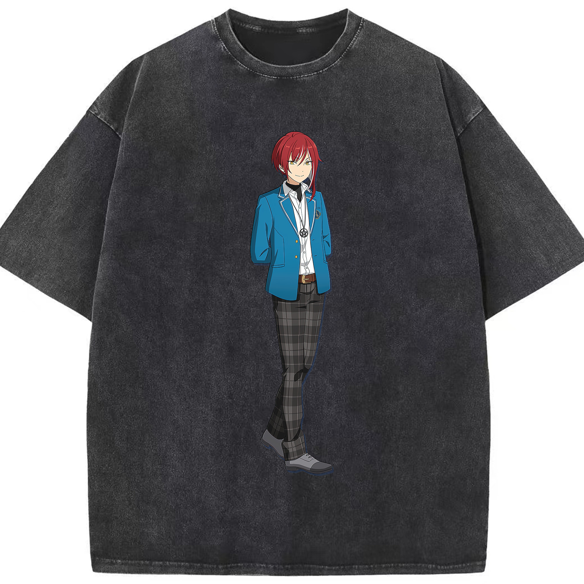 （画像用） あんさんぶるスターズ! Ensemble Stars 綿100% ヴィンテージ風 半袖Tシャツ（フロントプリント）
