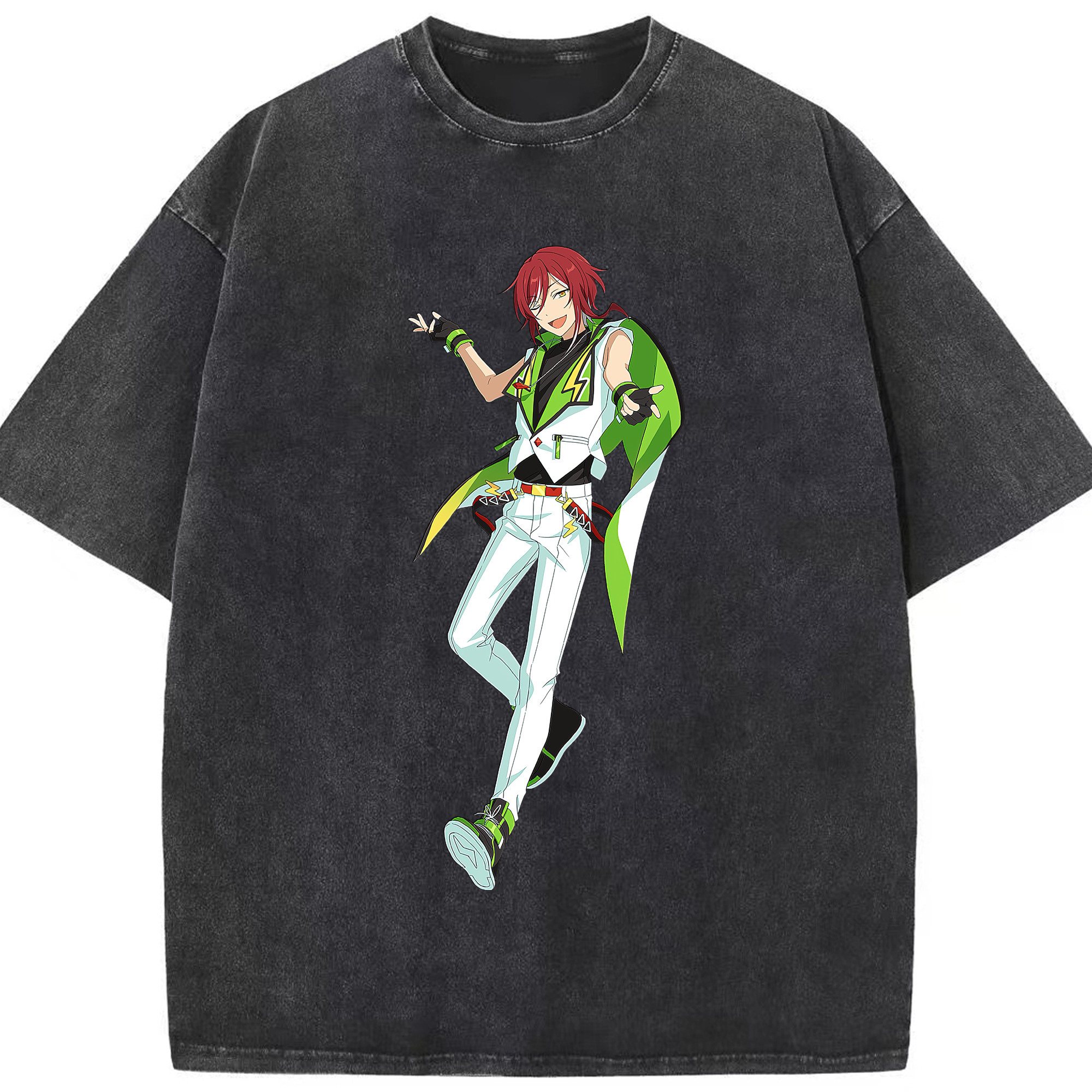 （画像用） あんさんぶるスターズ! Ensemble Stars 綿100% ヴィンテージ風 半袖Tシャツ（フロントプリント）